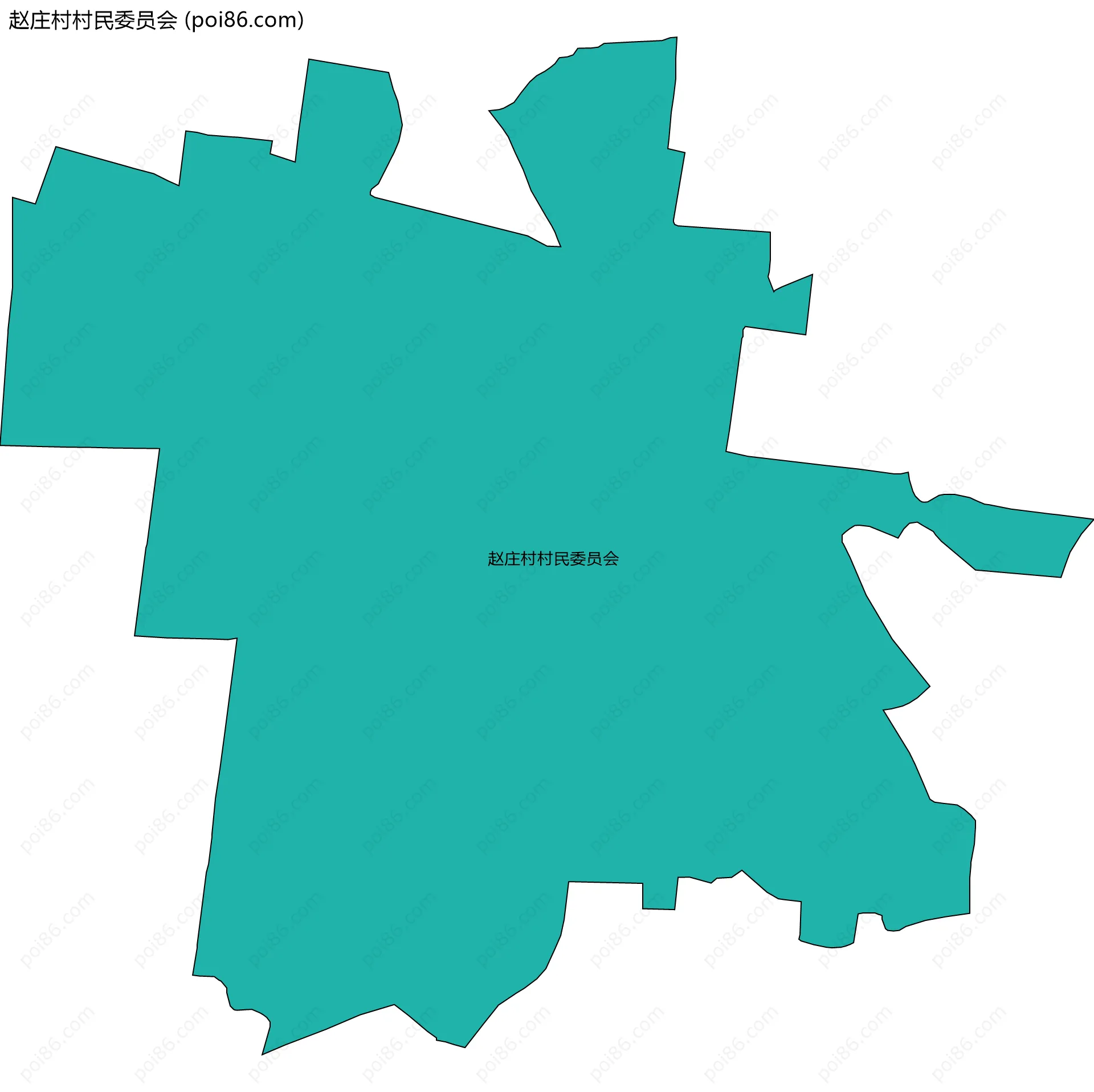 赵庄村村民委员会边界地图