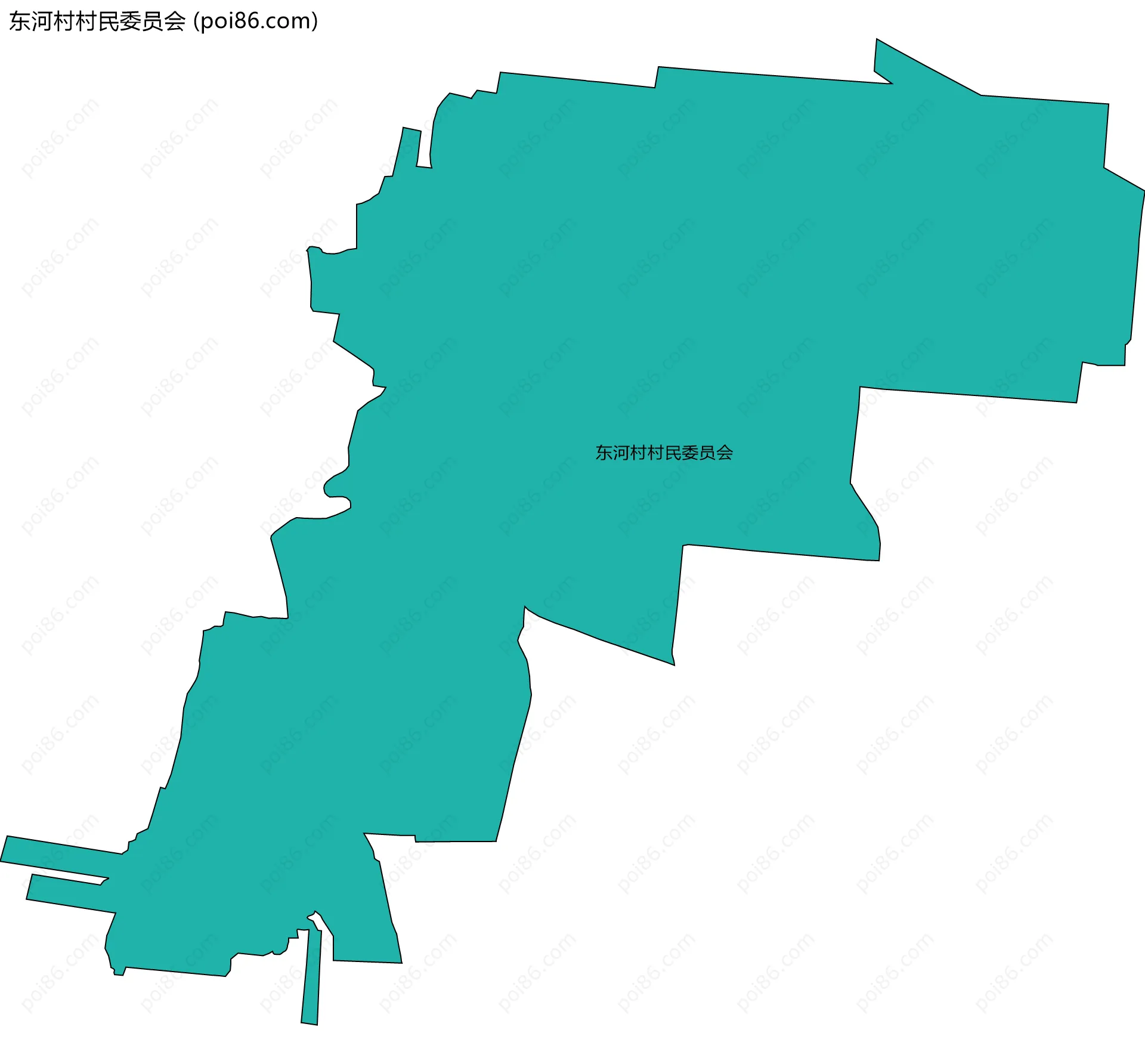 东河村村民委员会边界地图