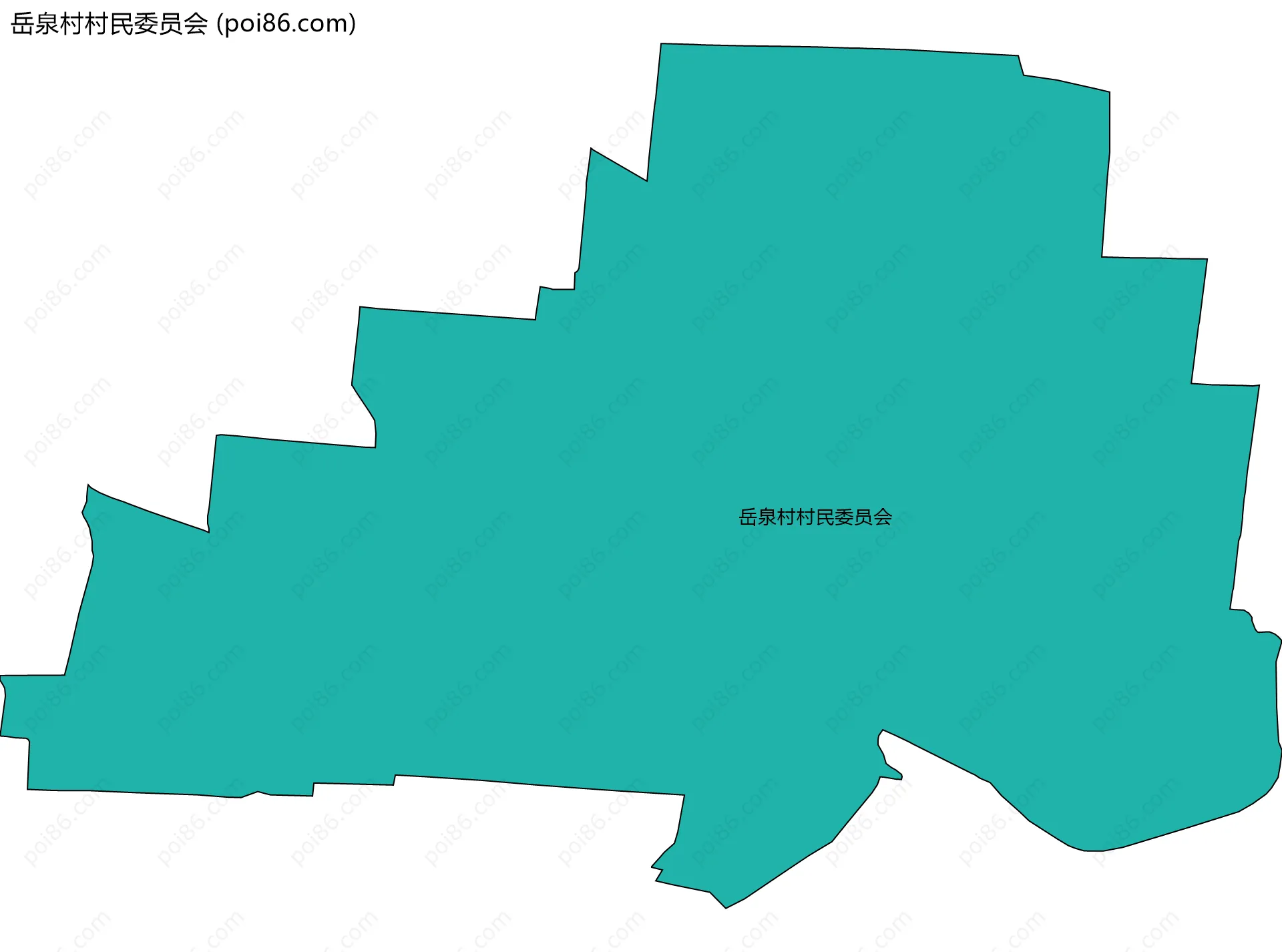 岳泉村村民委员会边界地图
