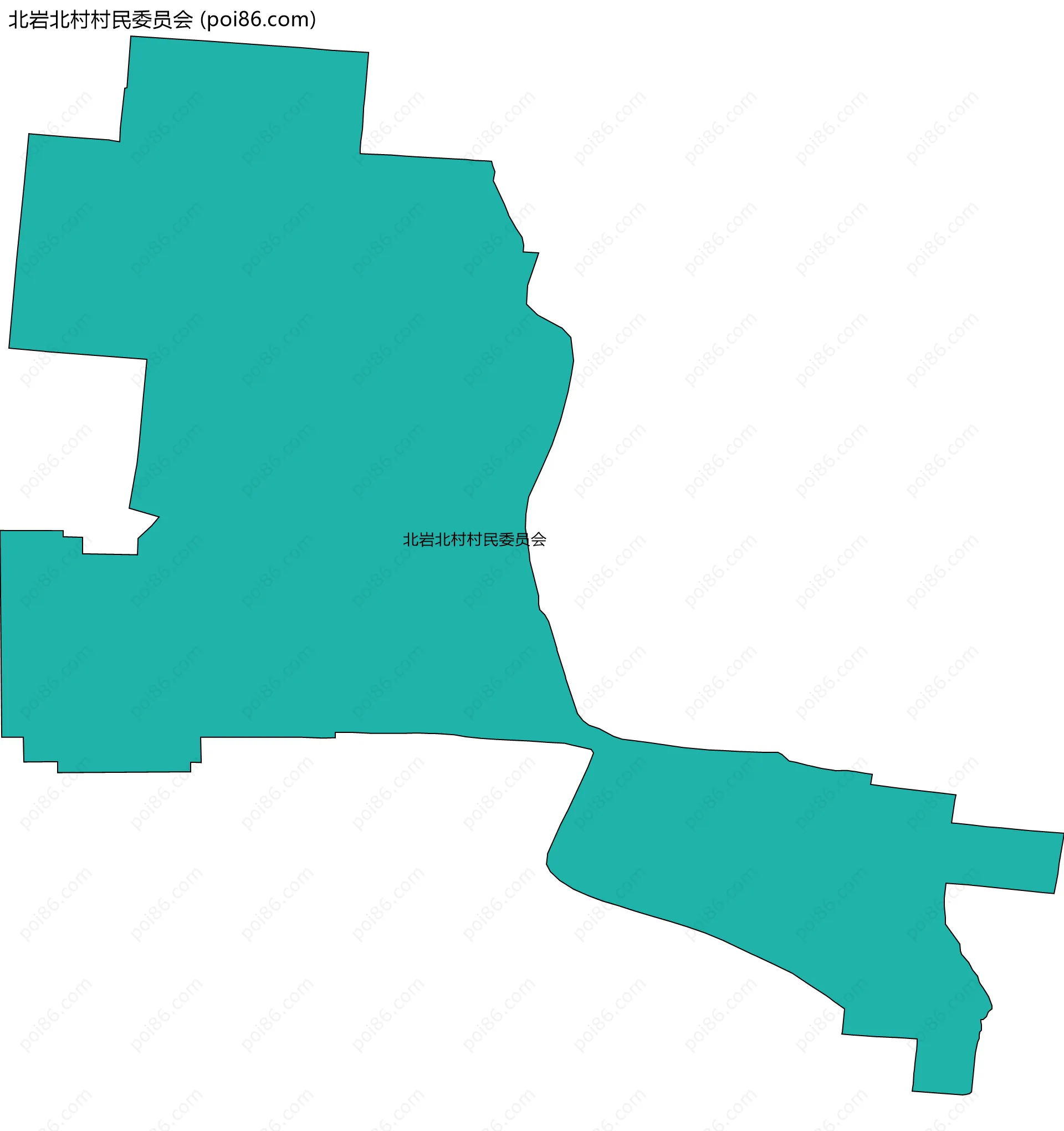 北岩北村村民委员会边界地图