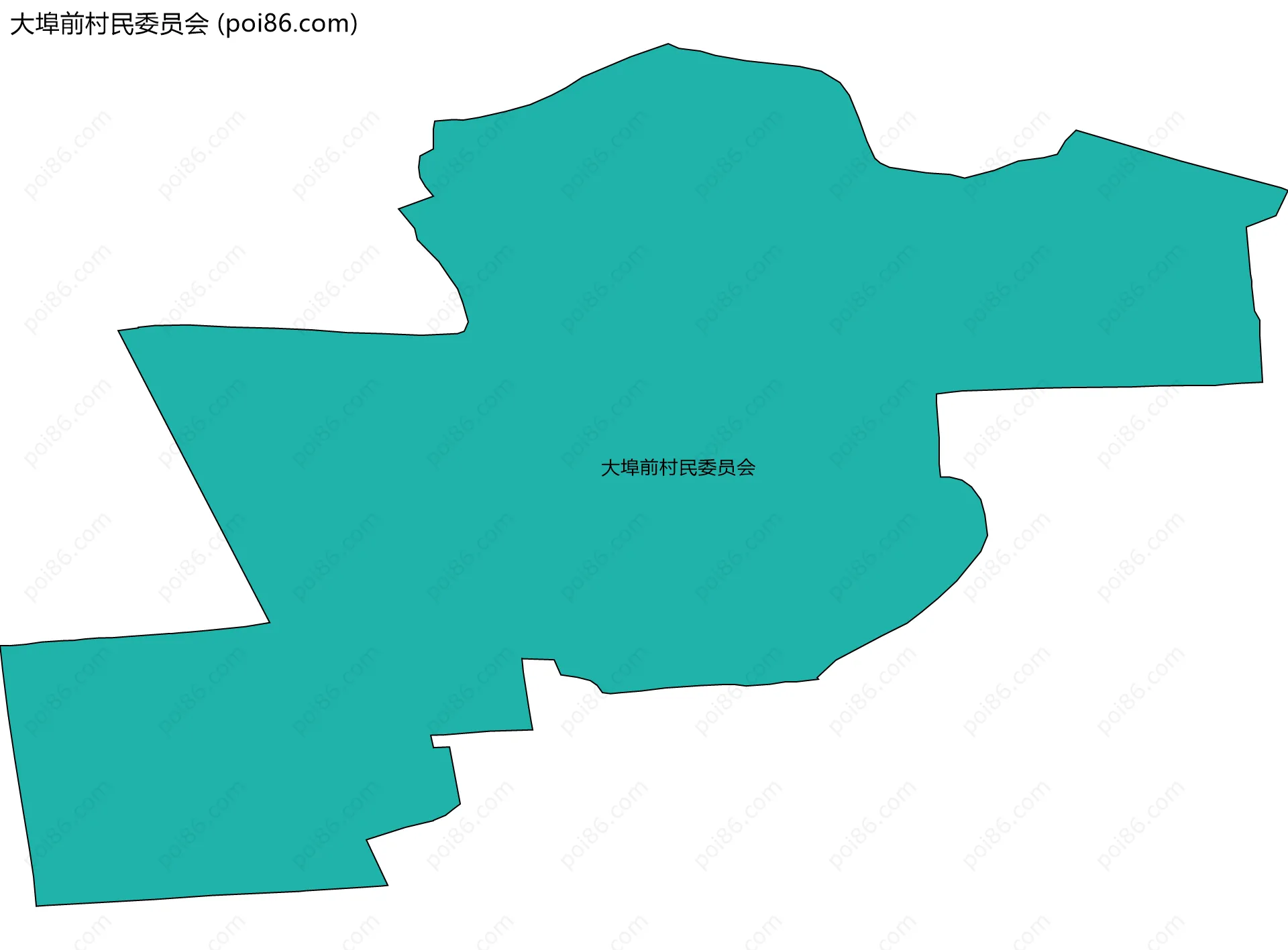 大埠前村民委员会边界地图