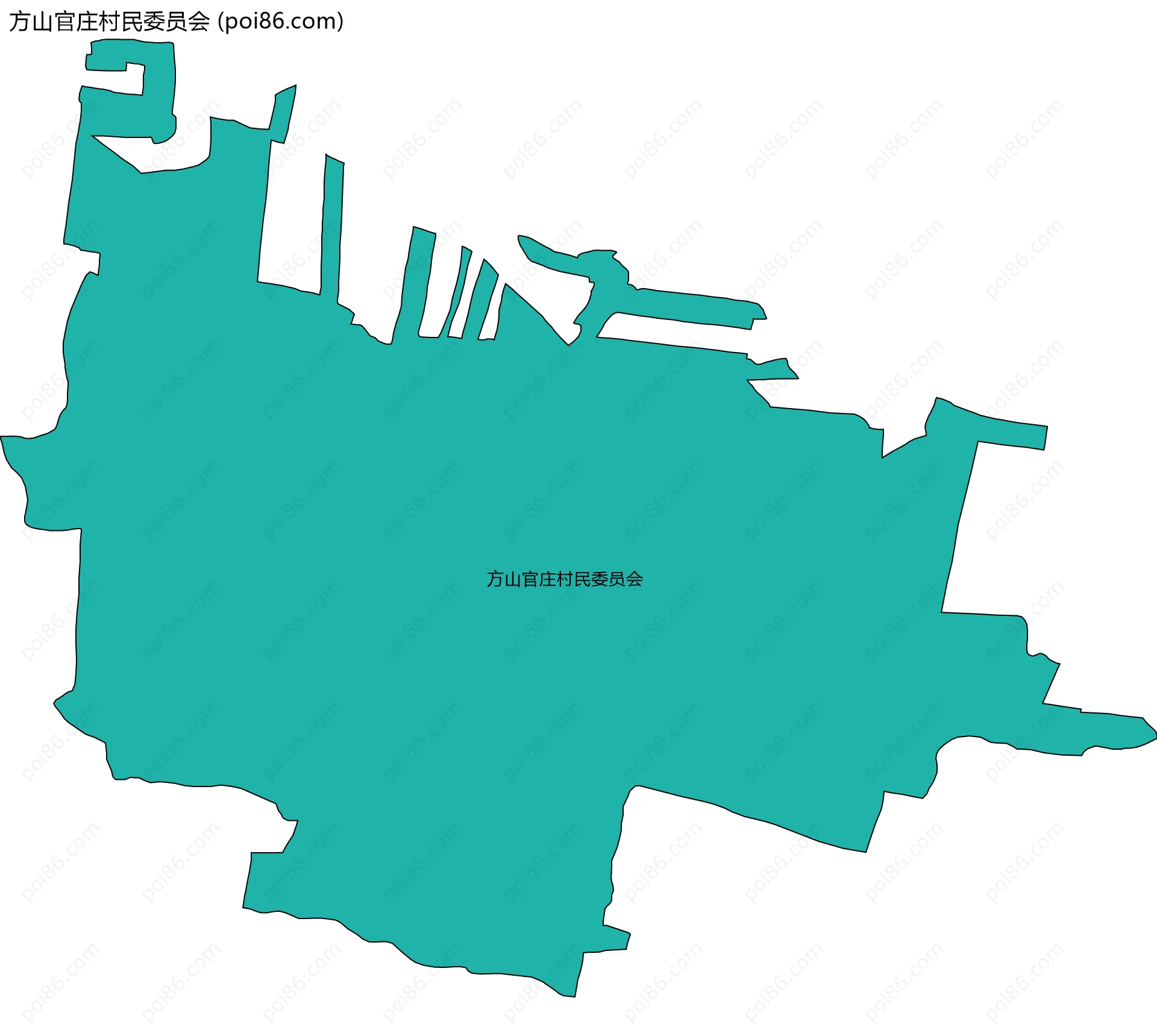 方山官庄村民委员会边界地图