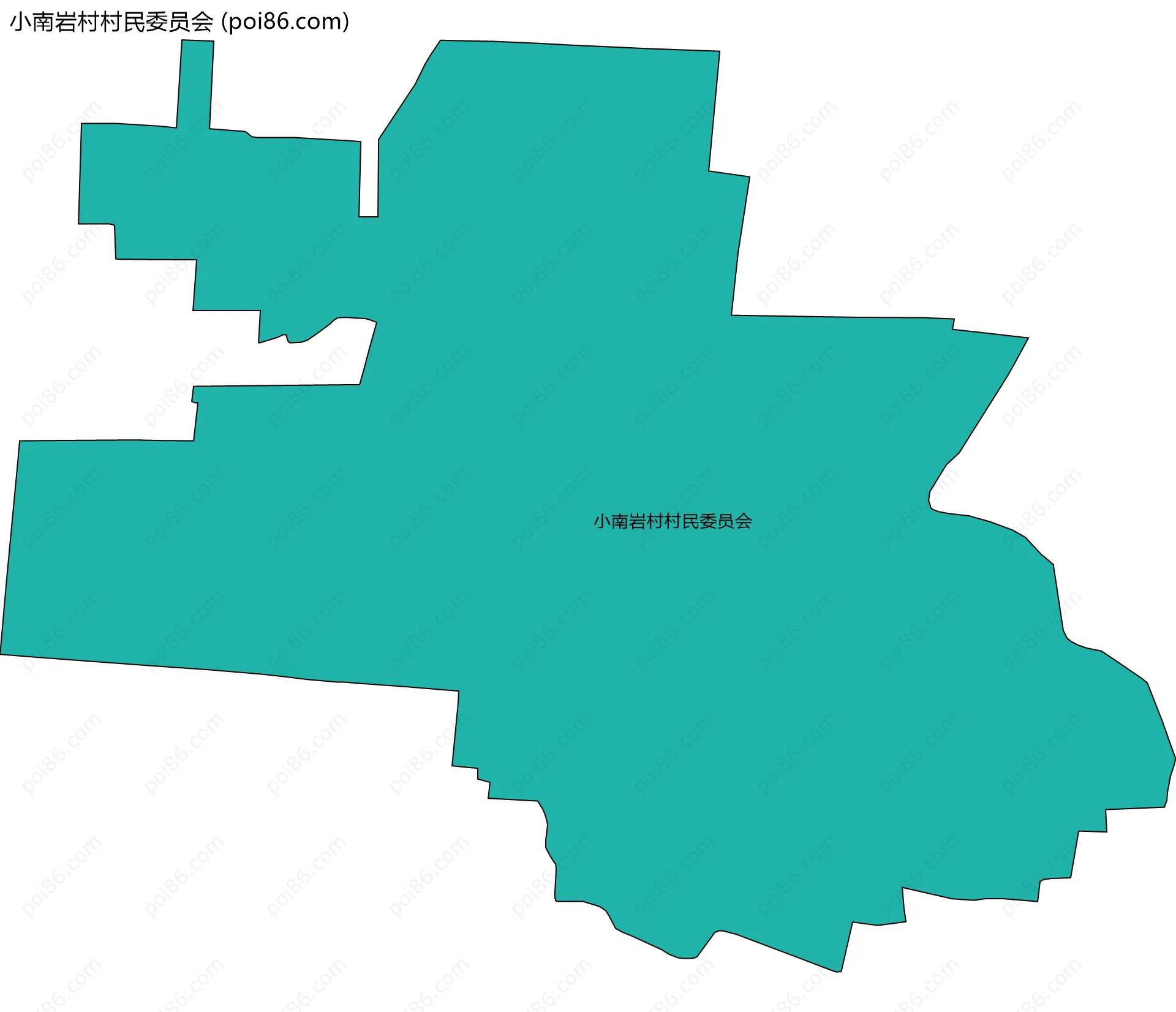 小南岩村村民委员会边界地图