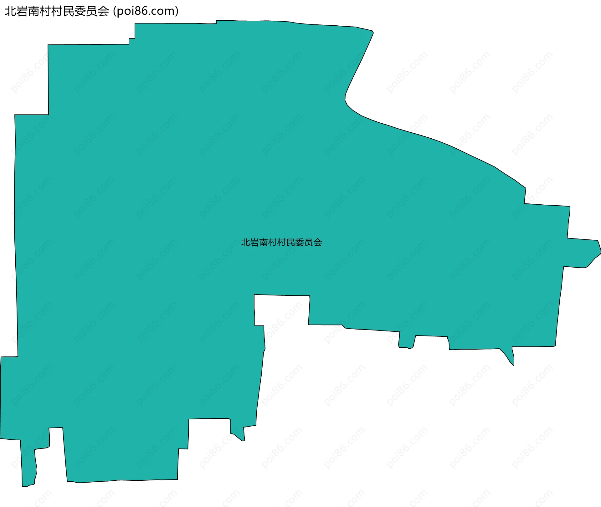 北岩南村村民委员会边界地图