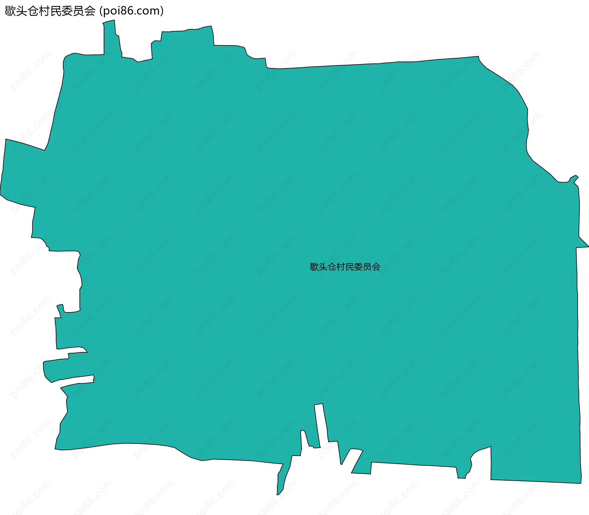 歇头仓村民委员会边界地图