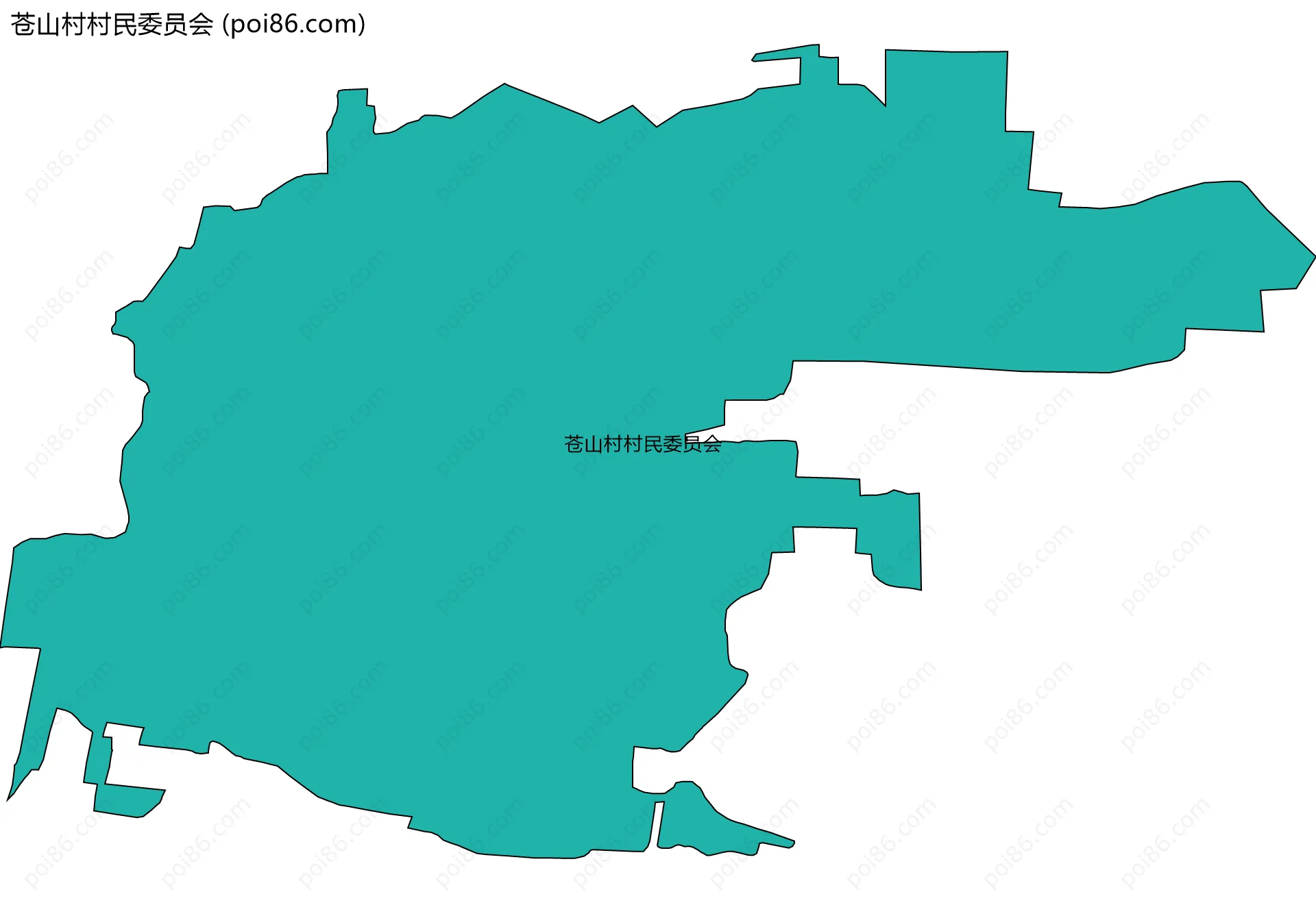 苍山村村民委员会边界地图