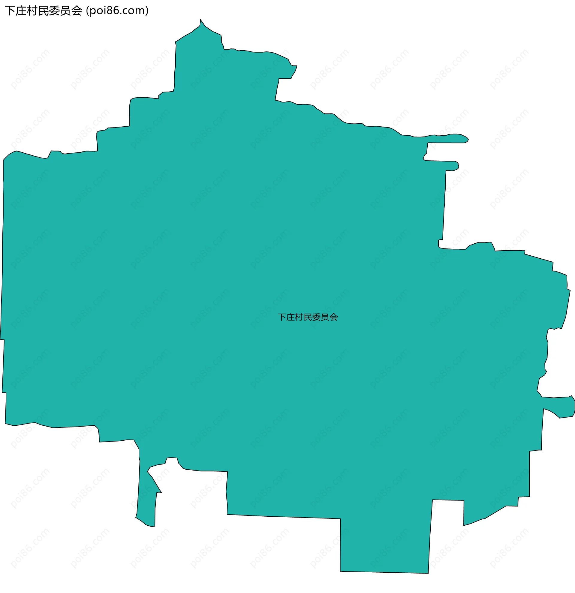 下庄村民委员会边界地图