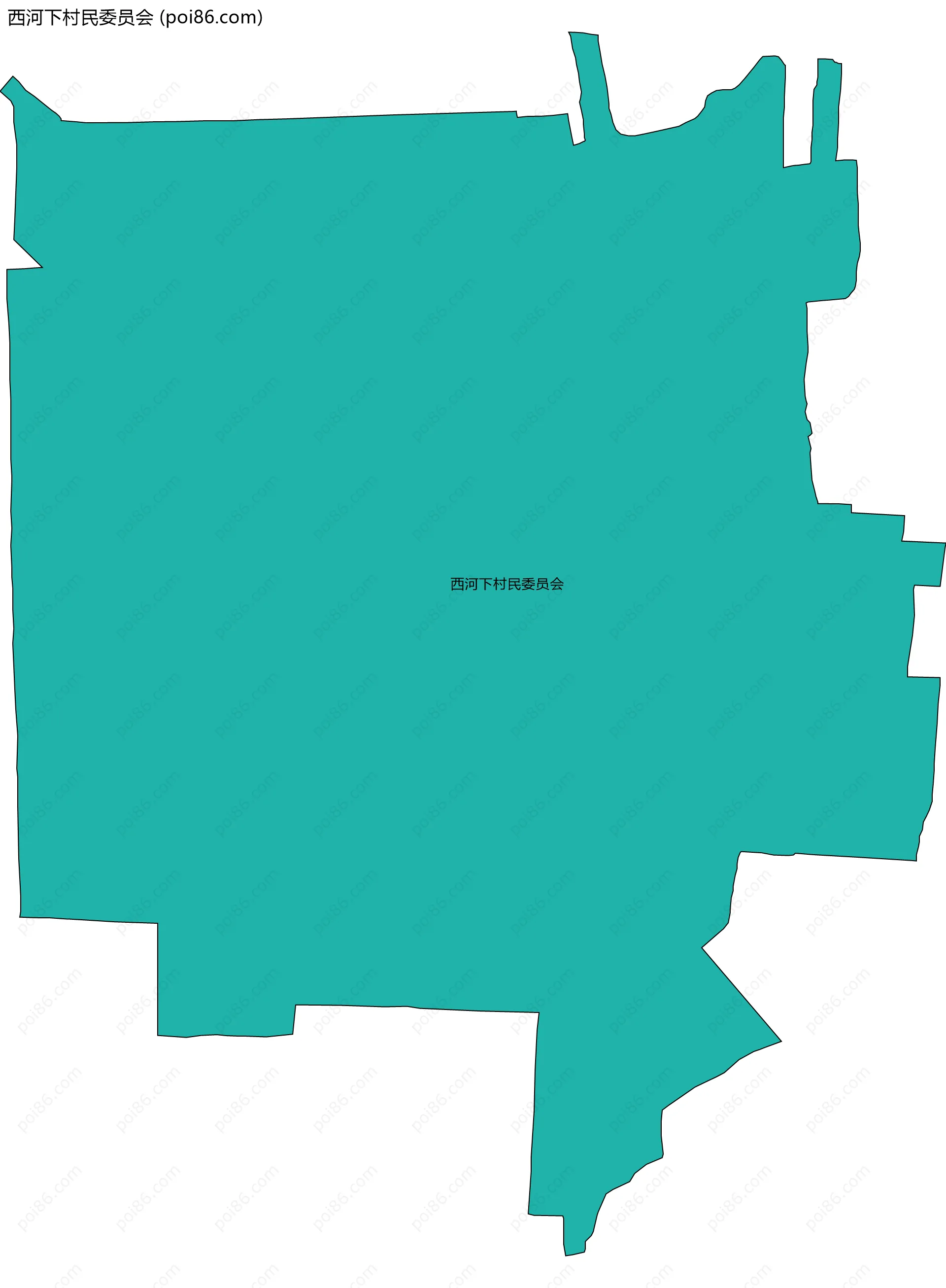 西河下村民委员会边界地图