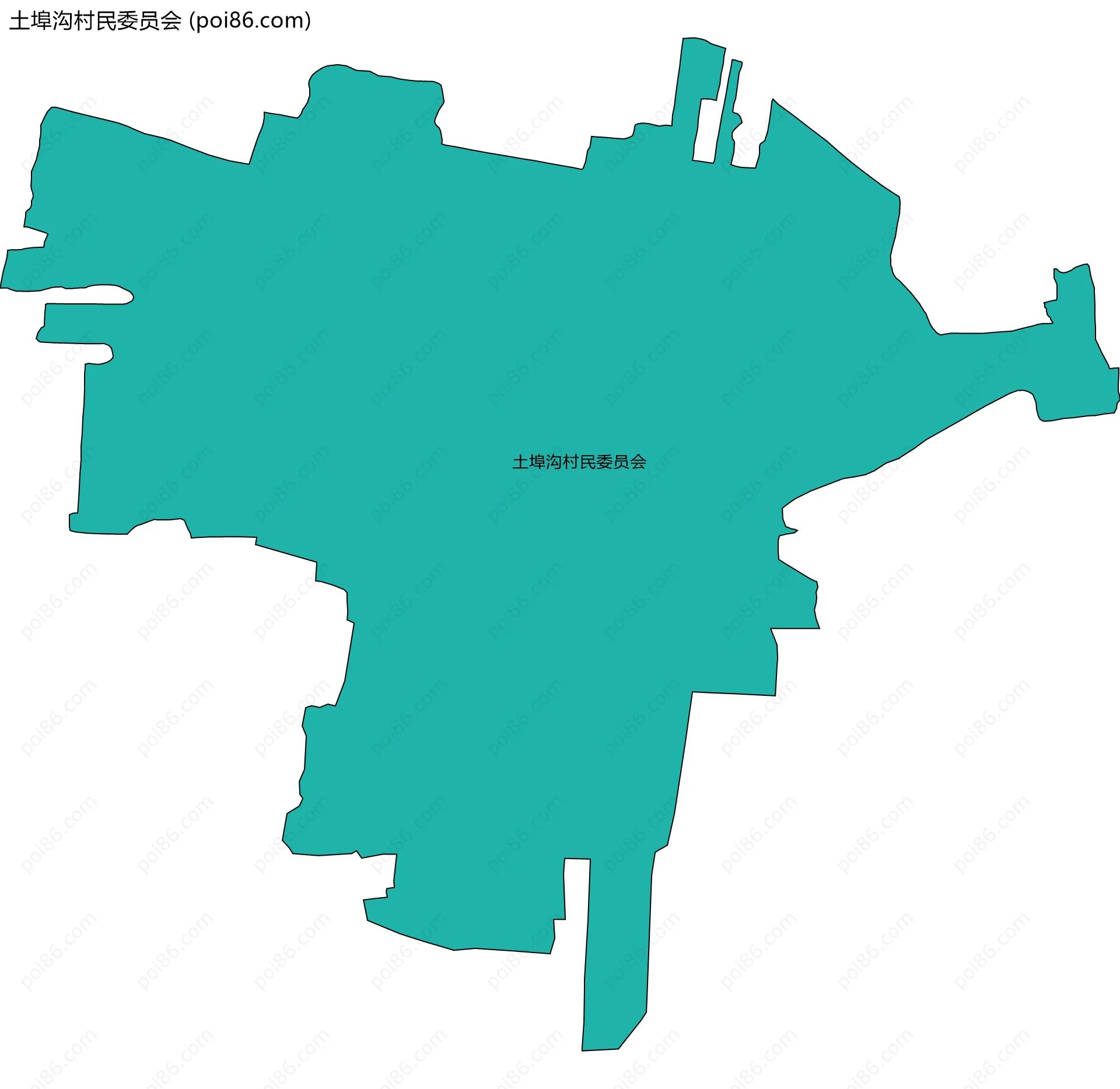 土埠沟村民委员会边界地图