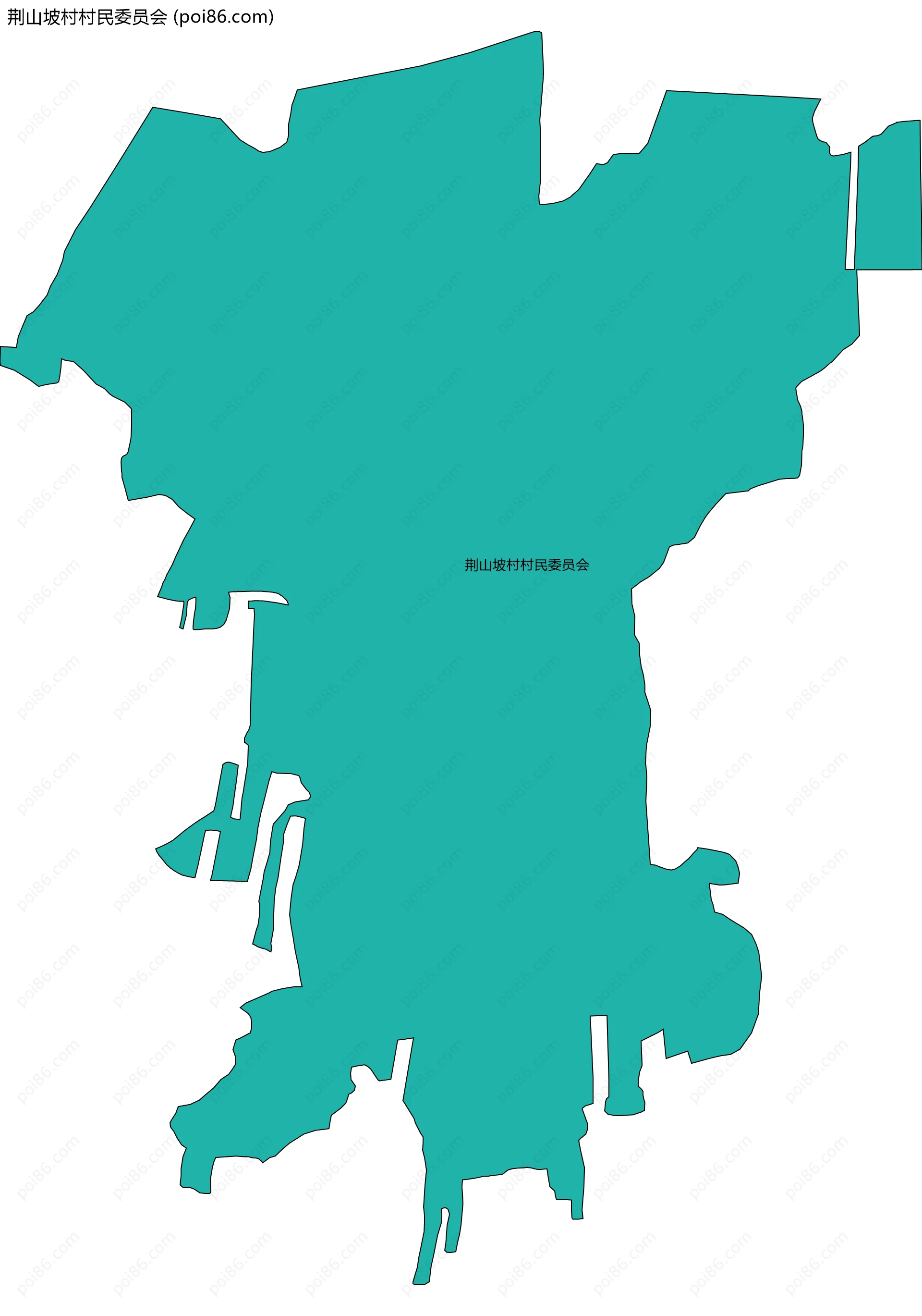 荆山坡村村民委员会边界地图