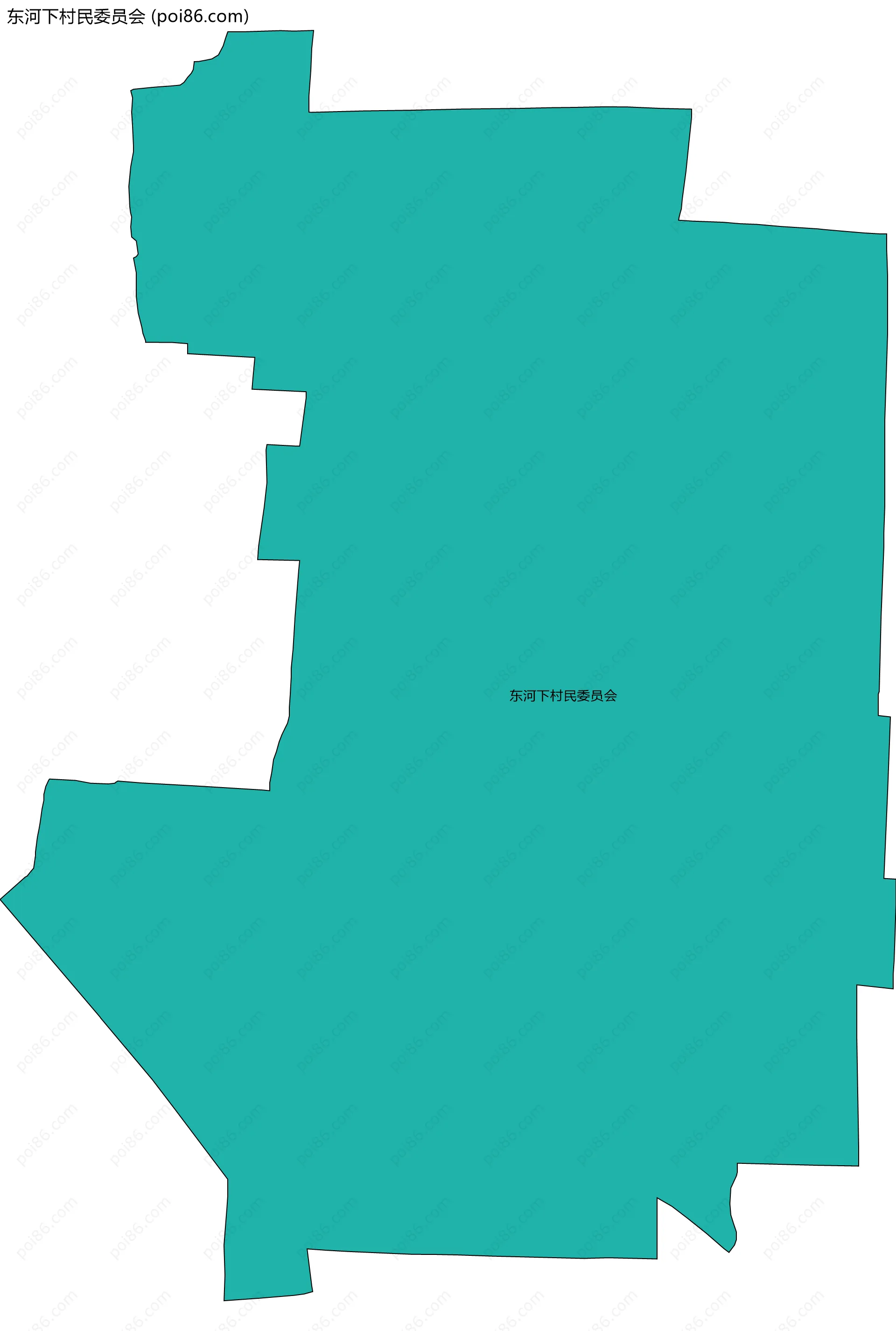 东河下村民委员会边界地图