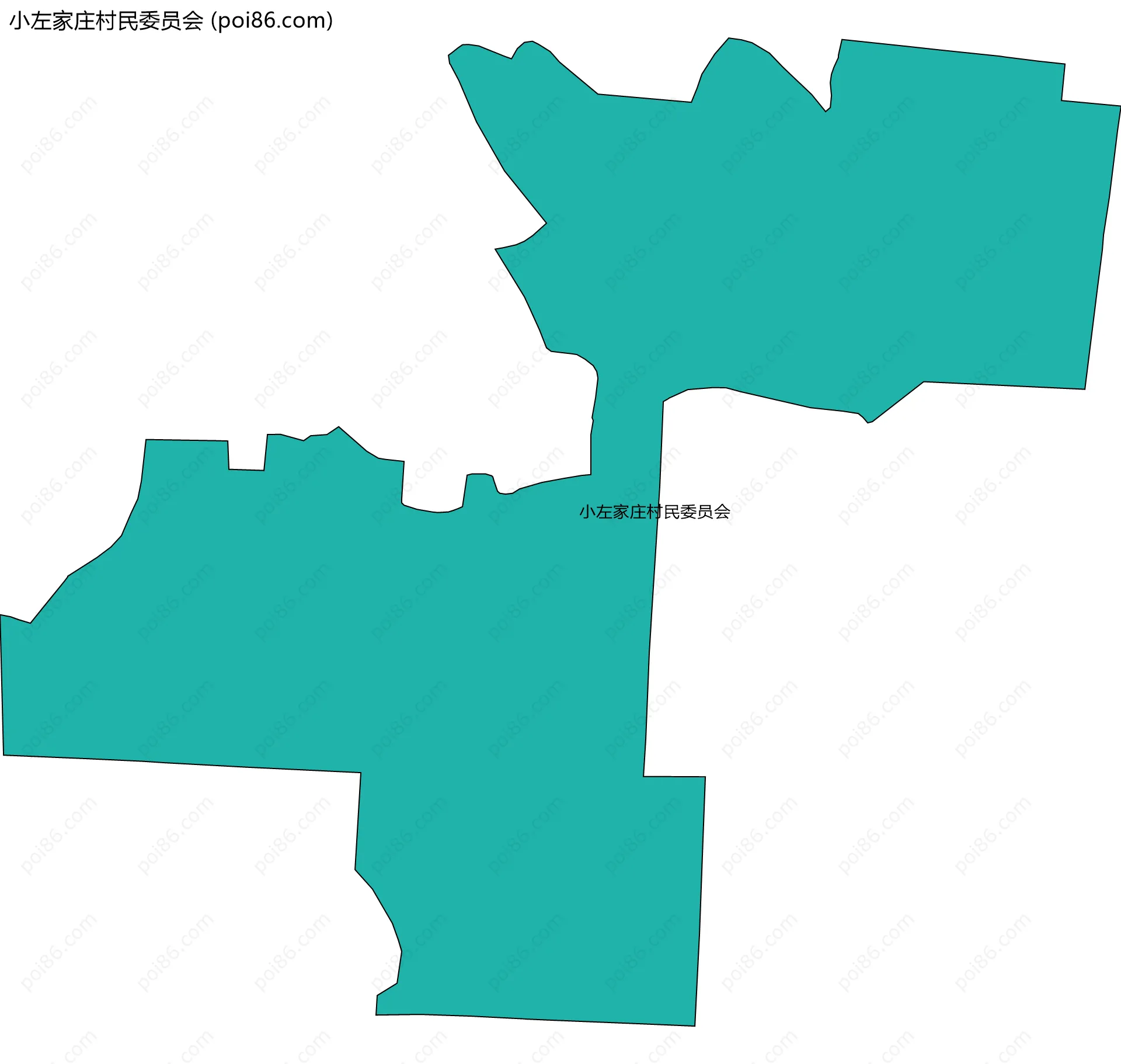 小左家庄村民委员会边界地图
