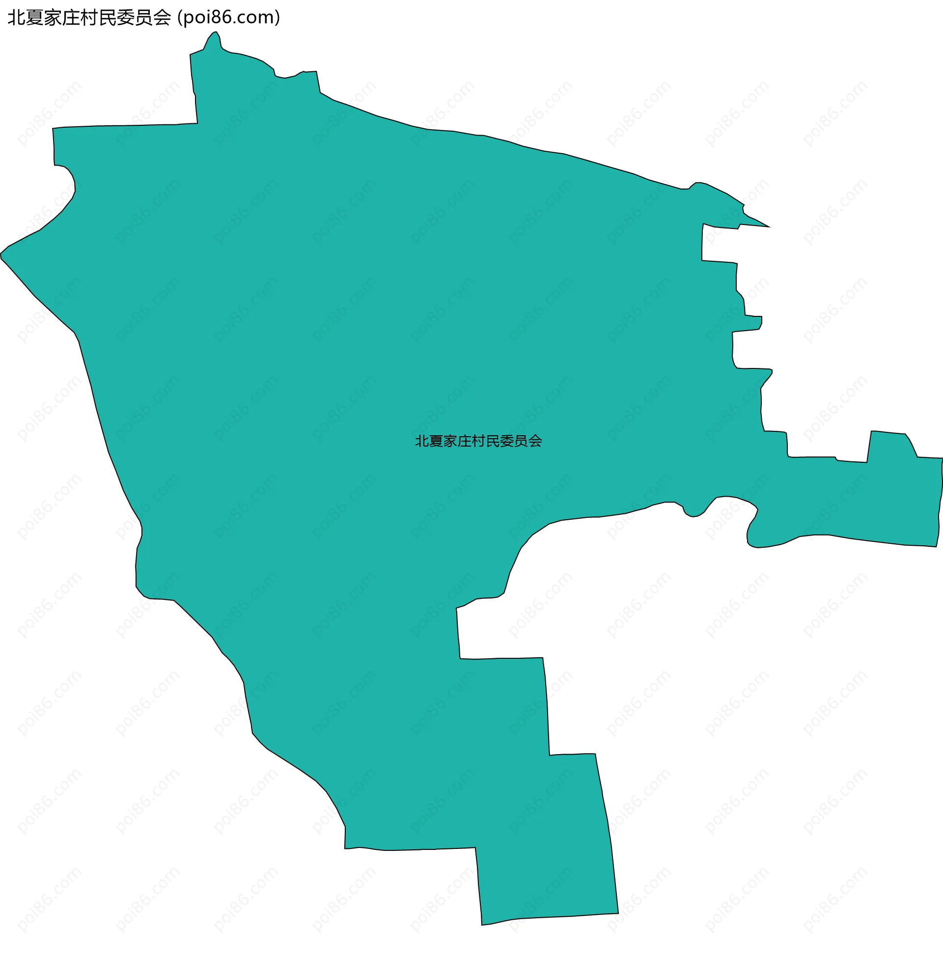 北夏家庄村民委员会边界地图