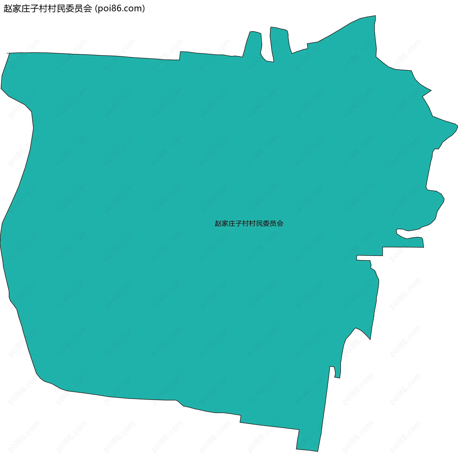 赵家庄子村村民委员会边界地图