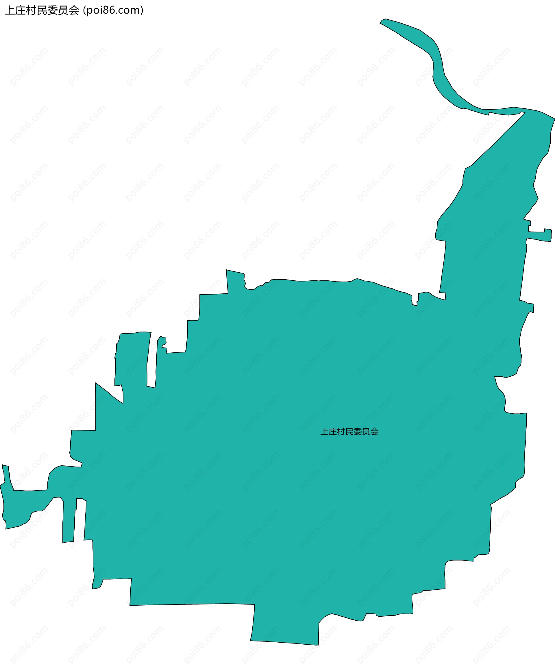 上庄村民委员会边界地图