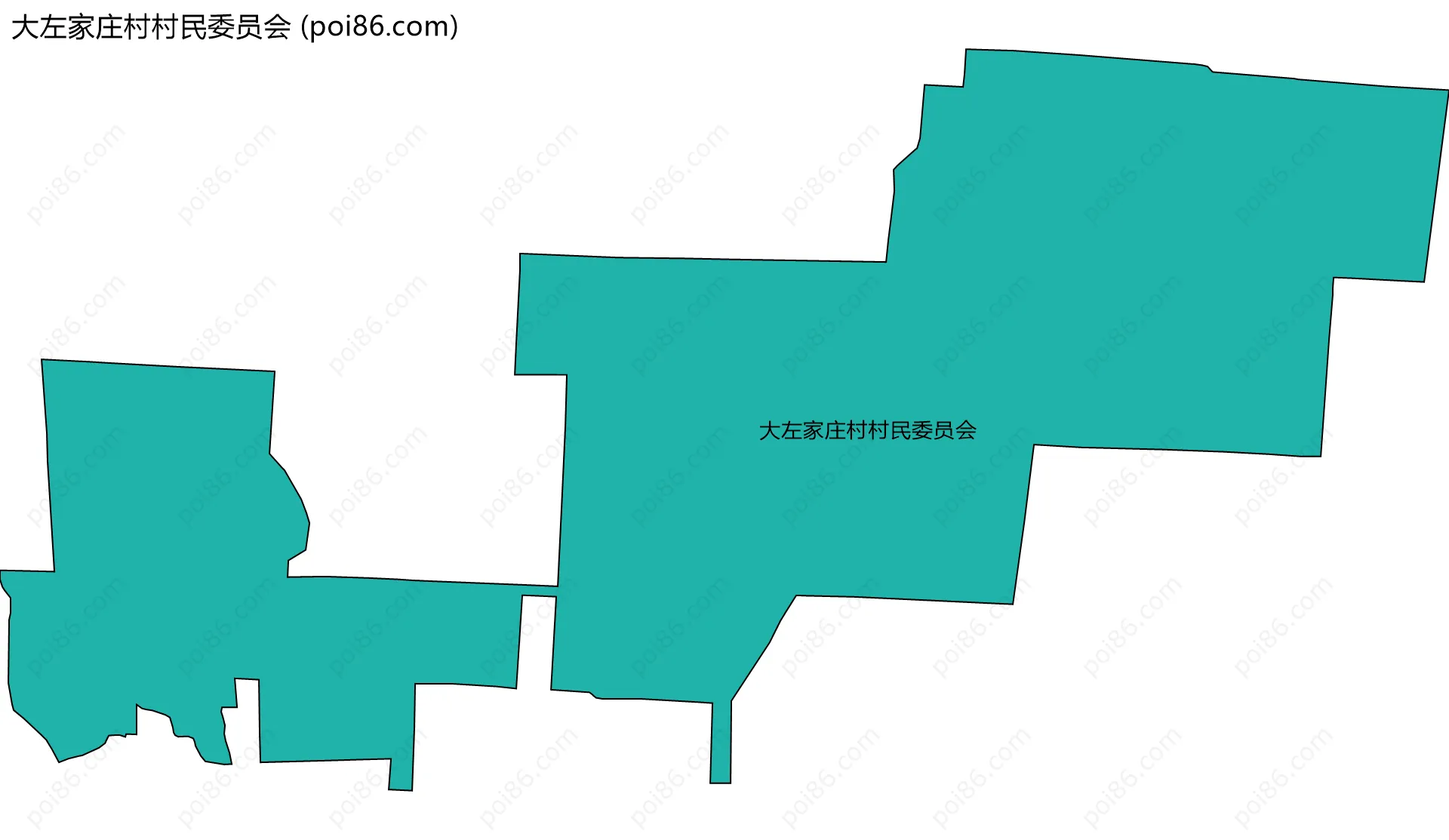 大左家庄村村民委员会边界地图