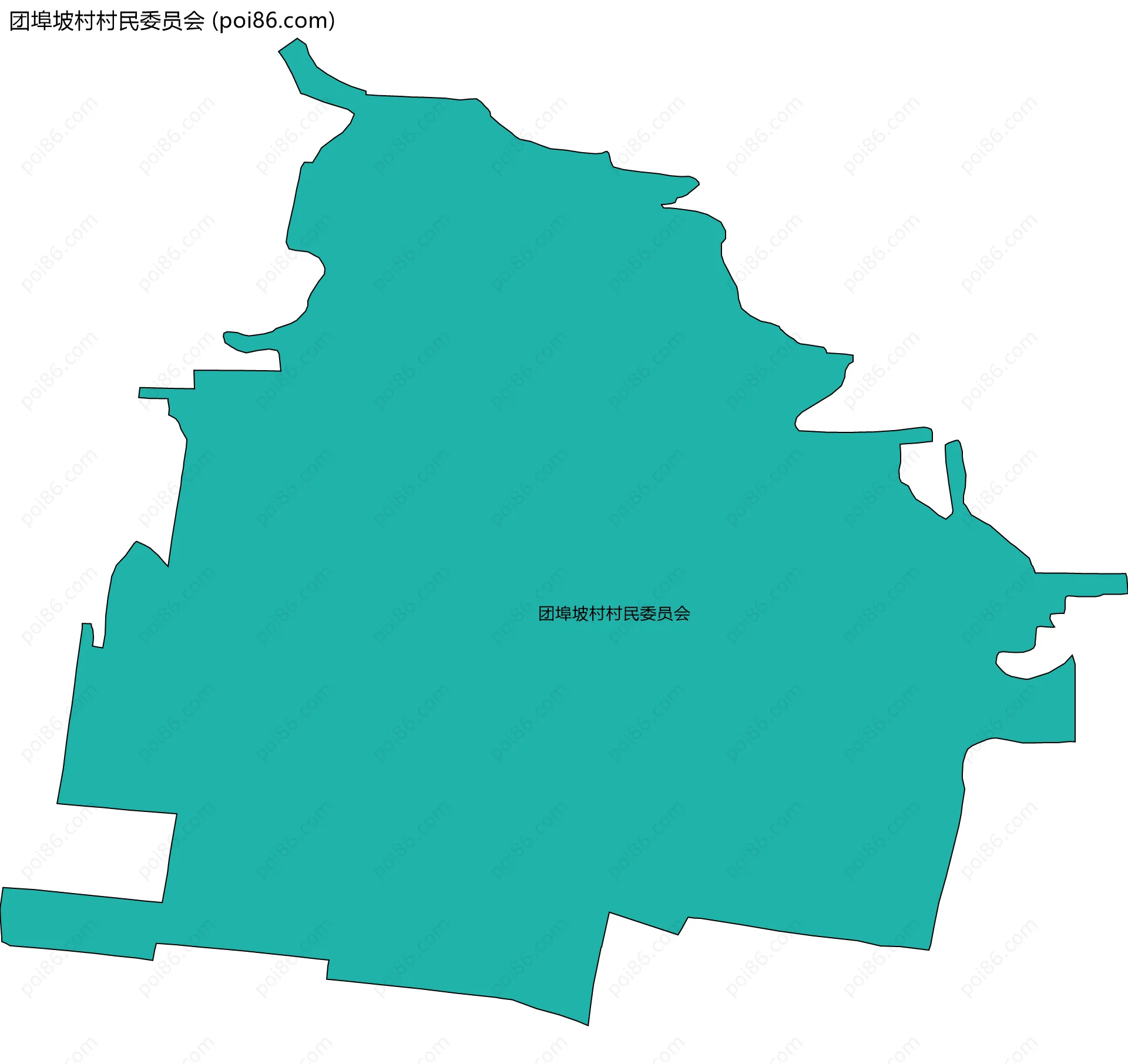 团埠坡村村民委员会边界地图