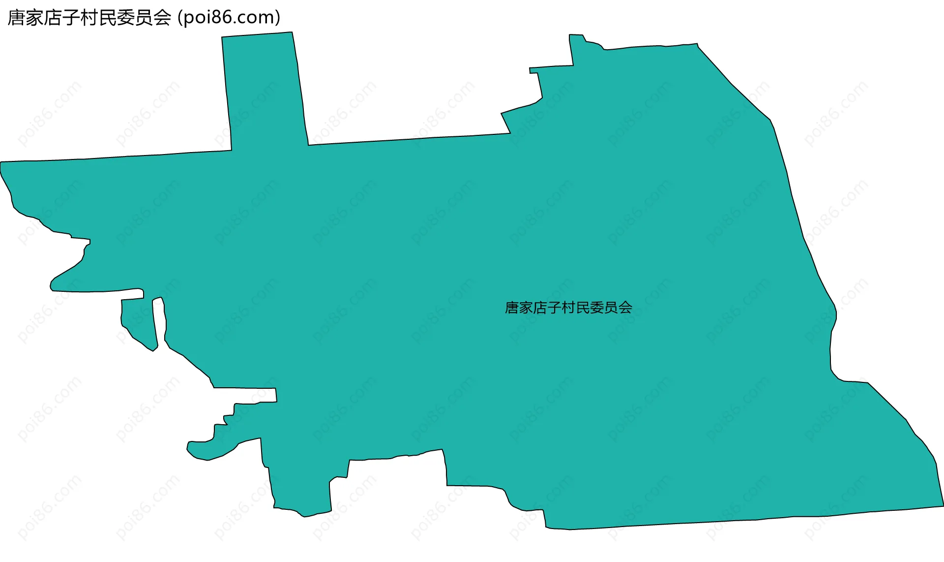唐家店子村民委员会边界地图