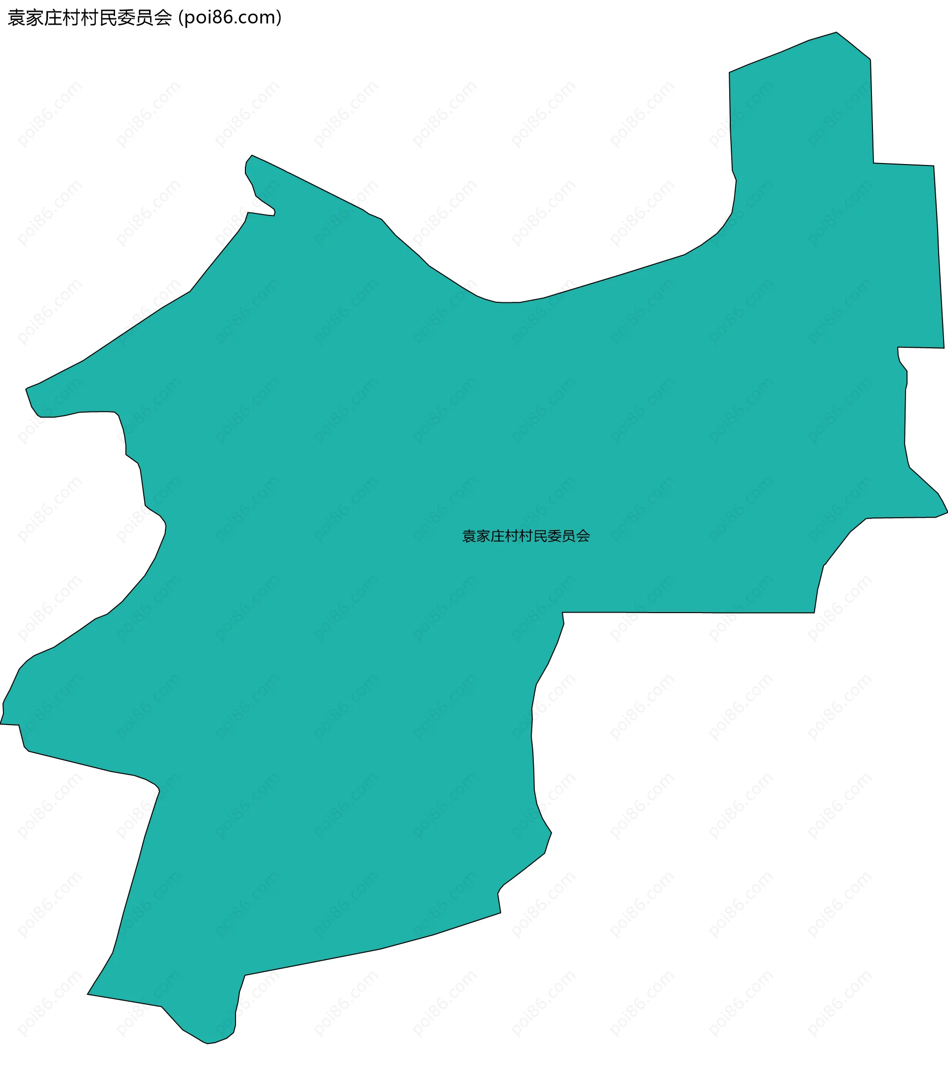 袁家庄村村民委员会边界地图