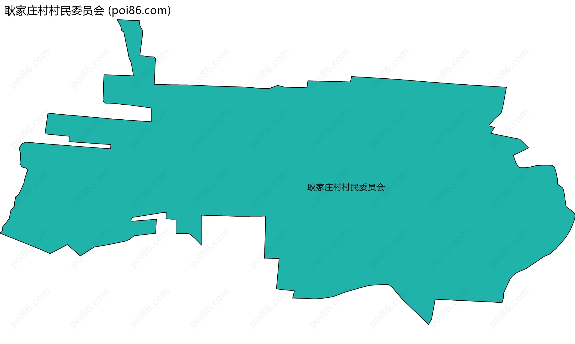 耿家庄村村民委员会边界地图