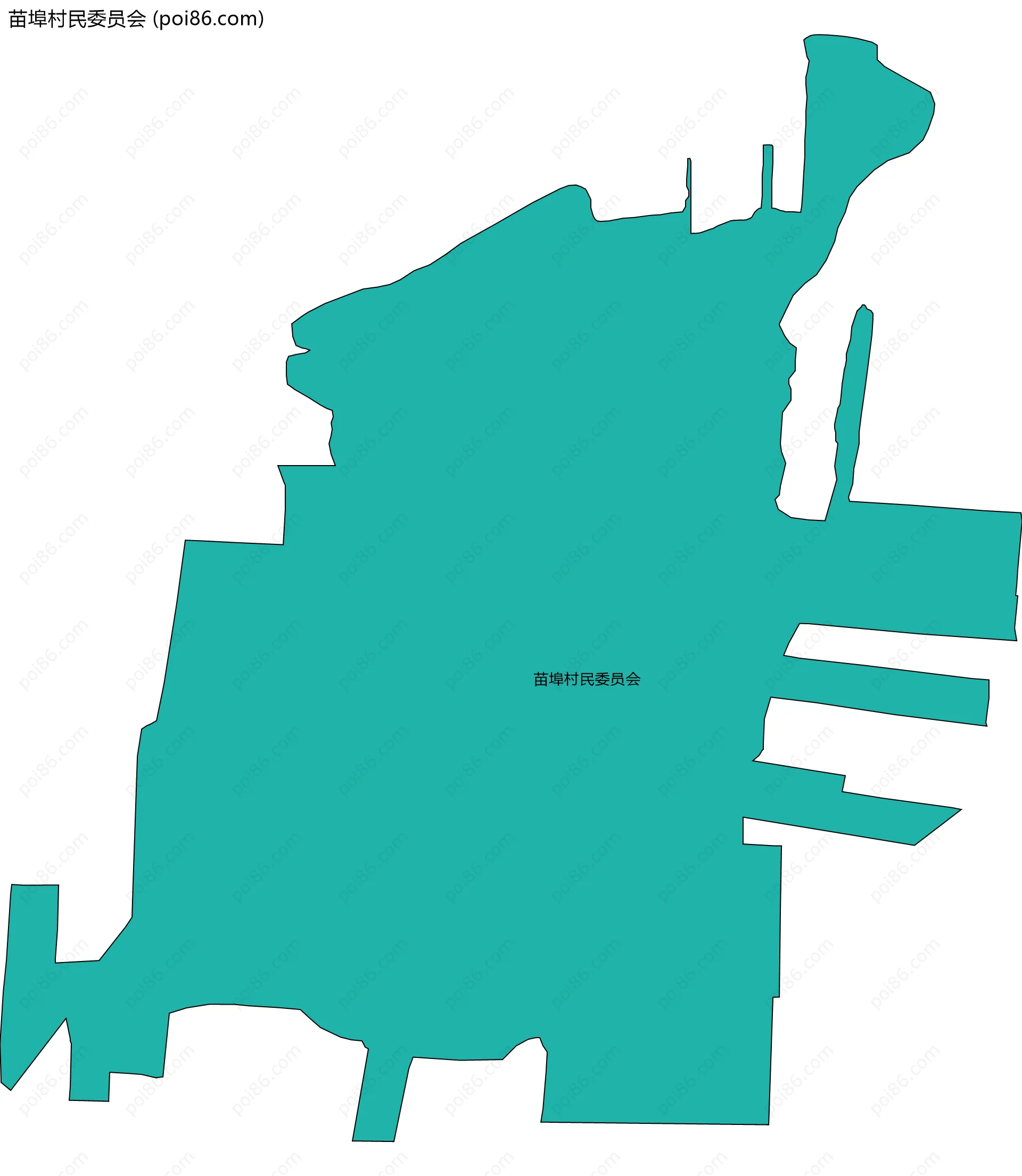 苗埠村民委员会边界地图