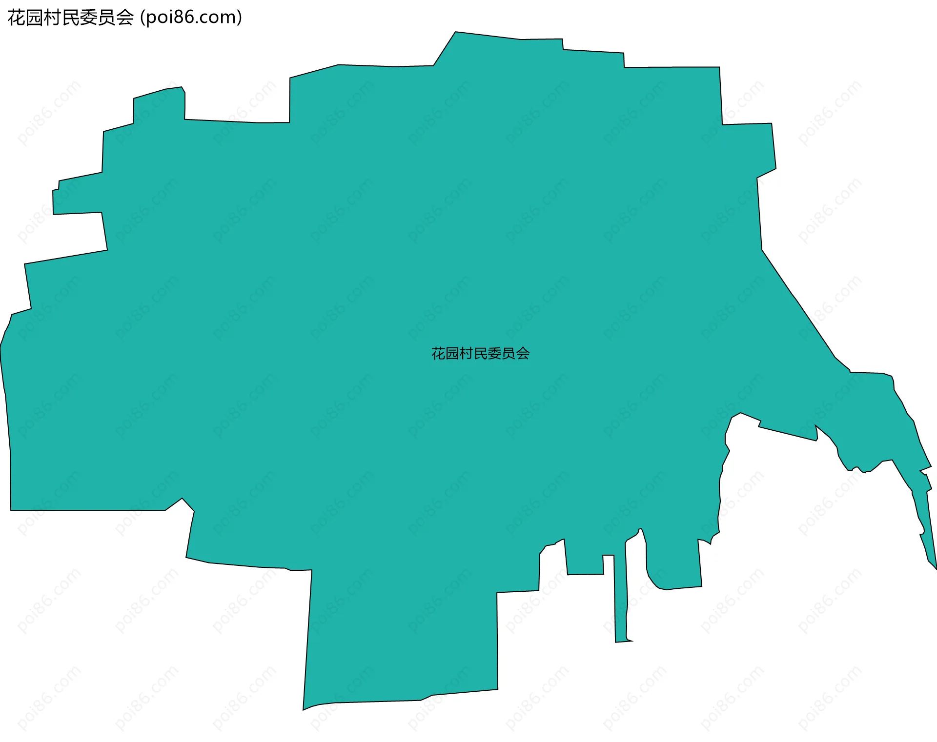 花园村民委员会边界地图
