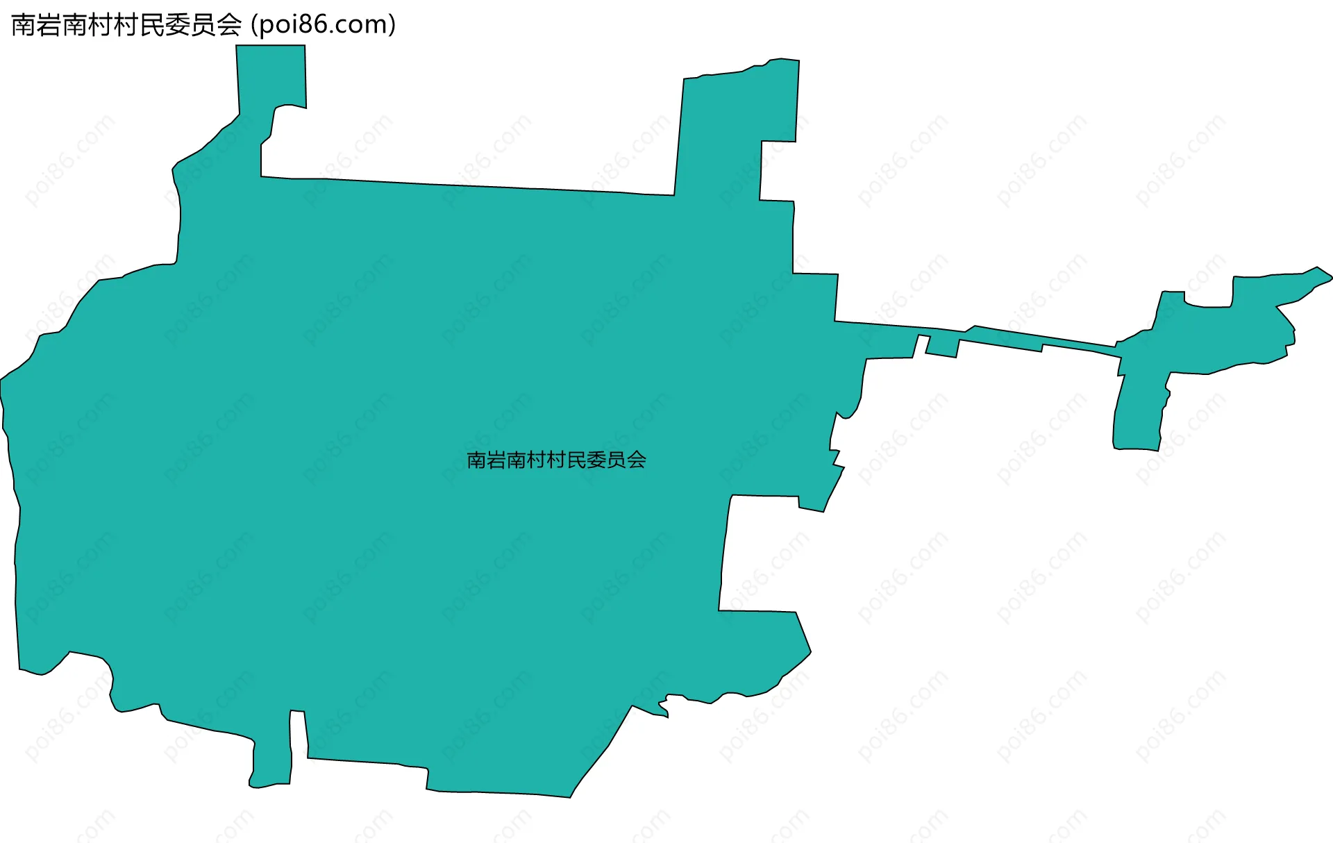 南岩南村村民委员会边界地图