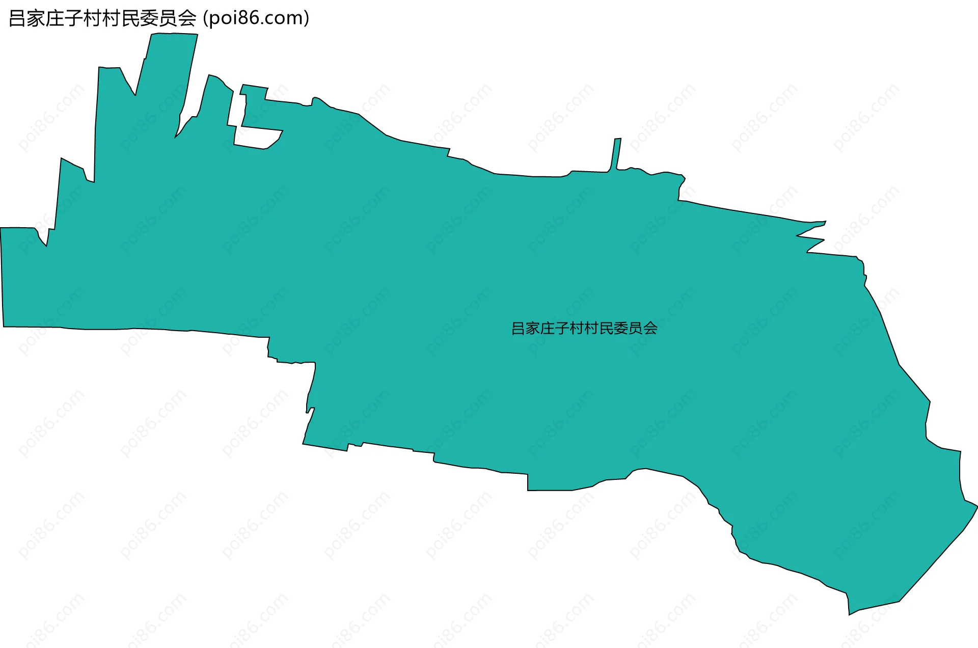 吕家庄子村村民委员会边界地图
