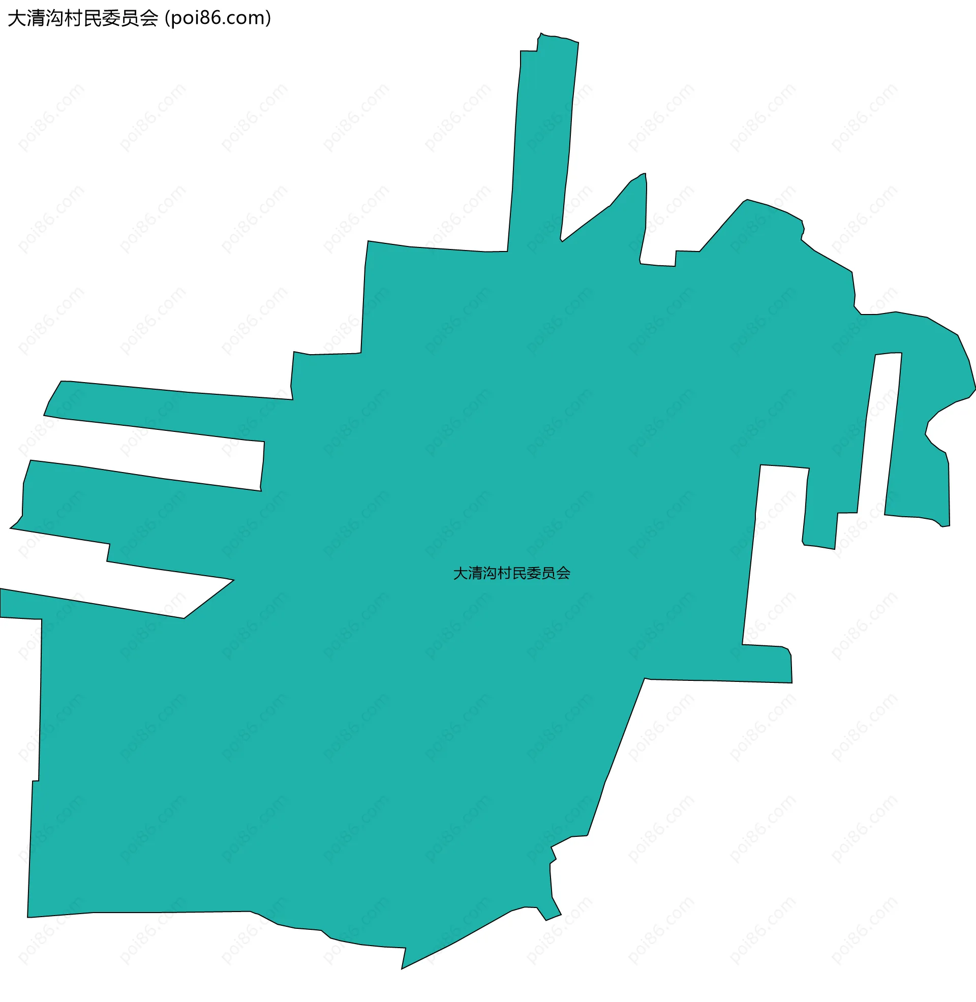 大清沟村民委员会边界地图