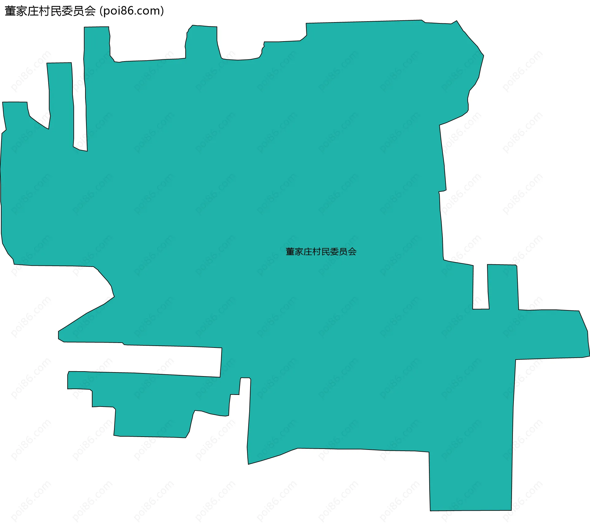 董家庄村民委员会边界地图