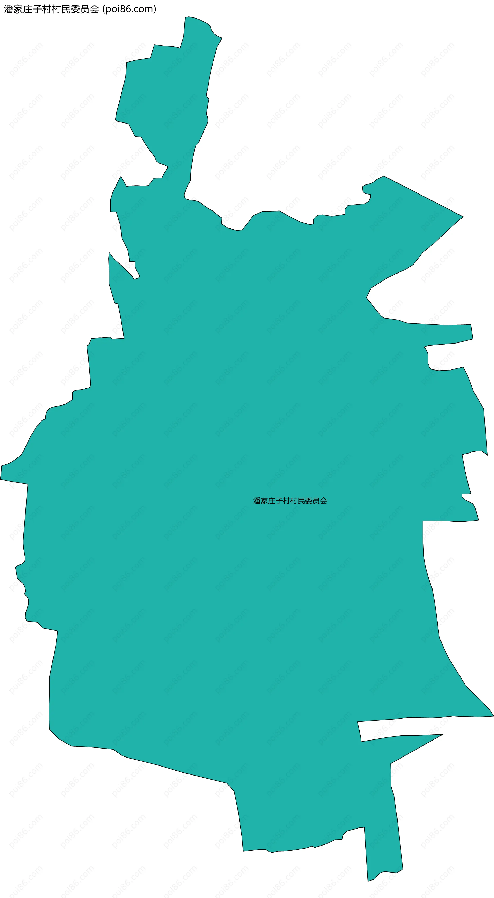 潘家庄子村村民委员会边界地图