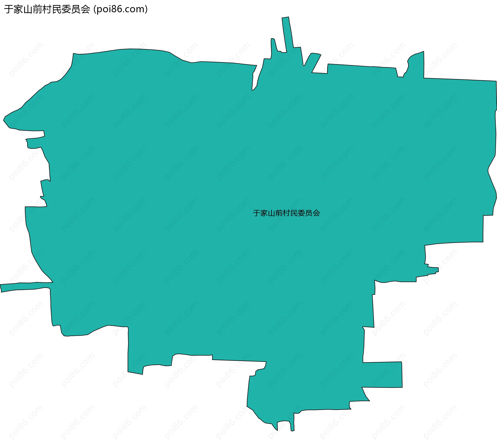 于家山前村民委员会边界地图