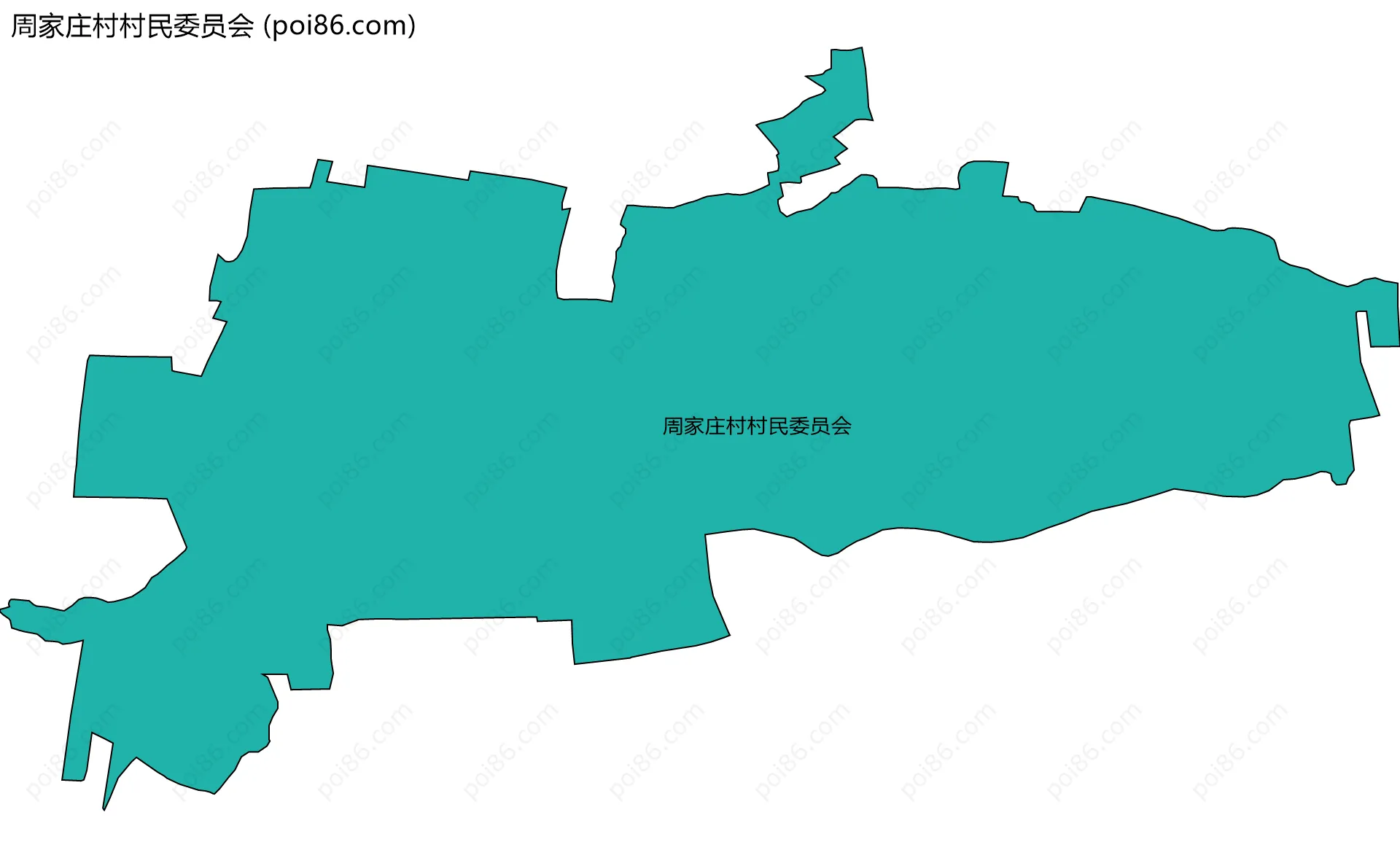 周家庄村村民委员会边界地图