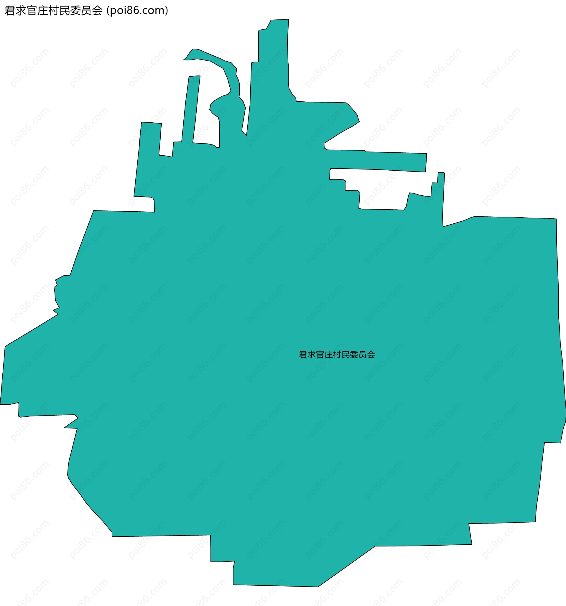 君求官庄村民委员会边界地图