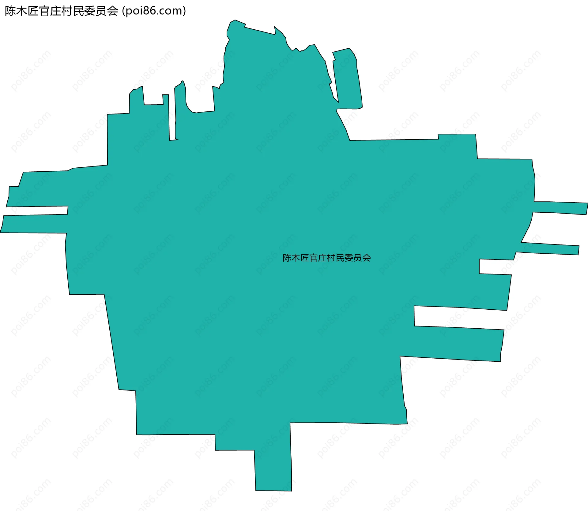 陈木匠官庄村民委员会边界地图