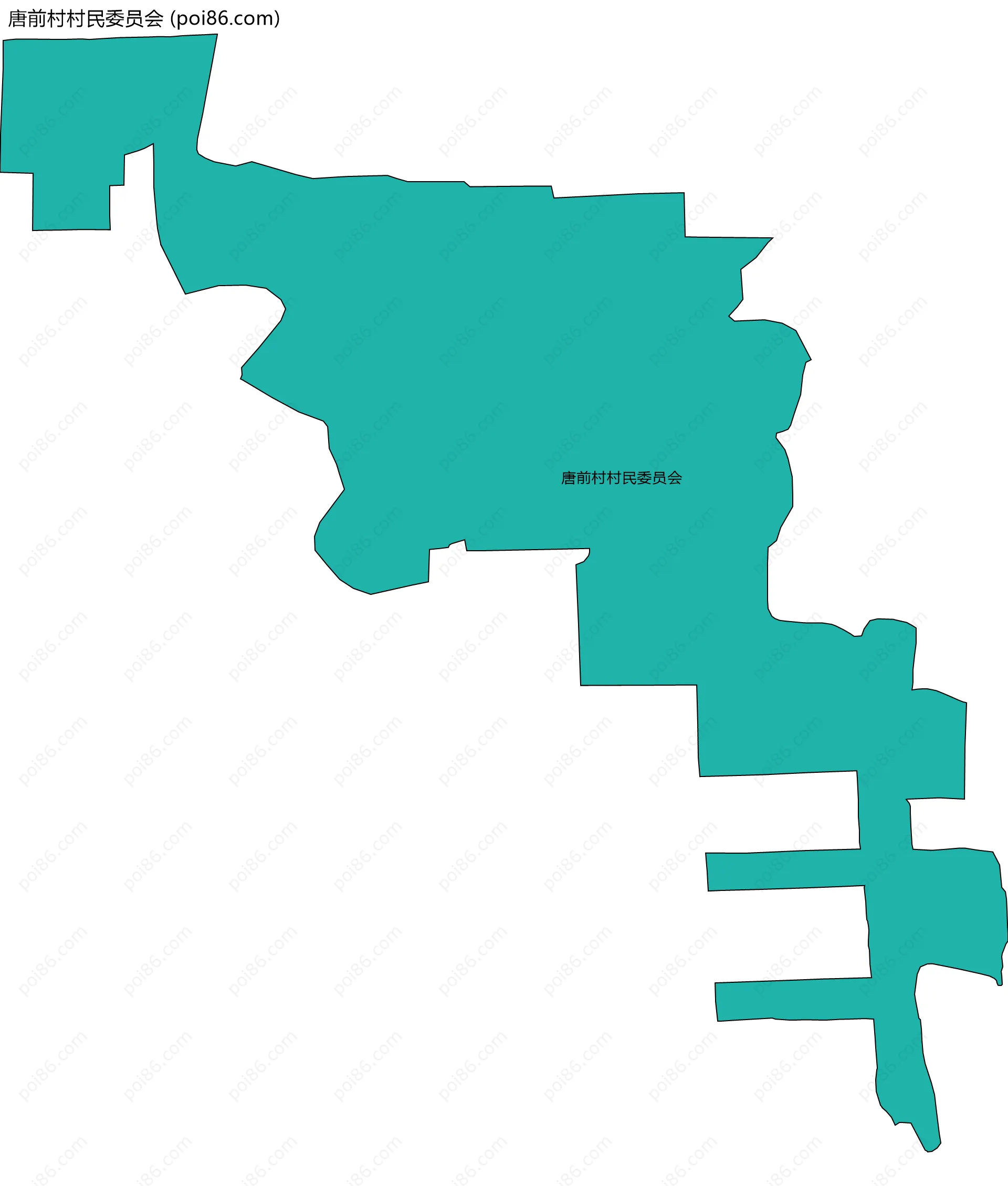 唐前村村民委员会边界地图