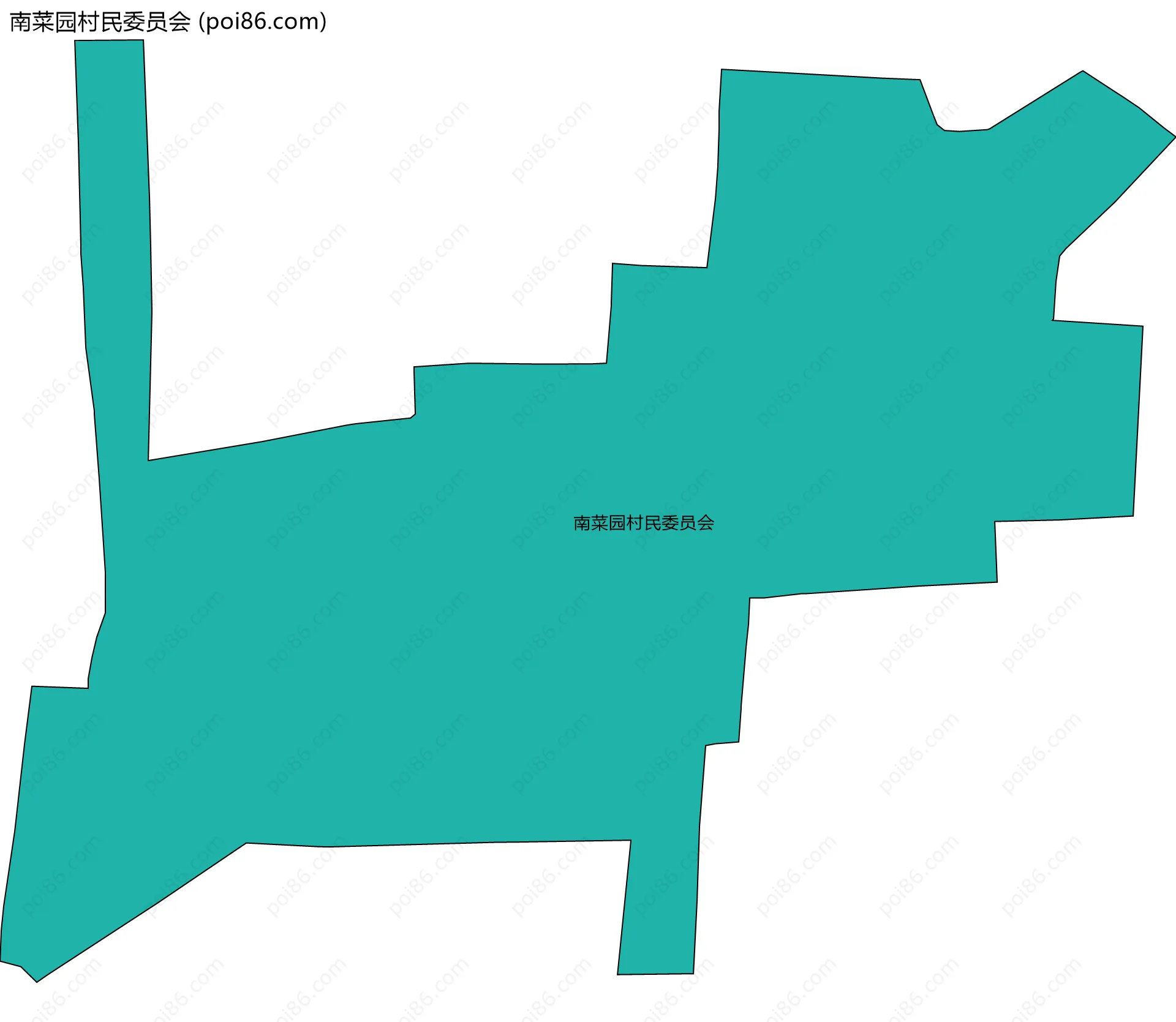 南菜园村民委员会边界地图