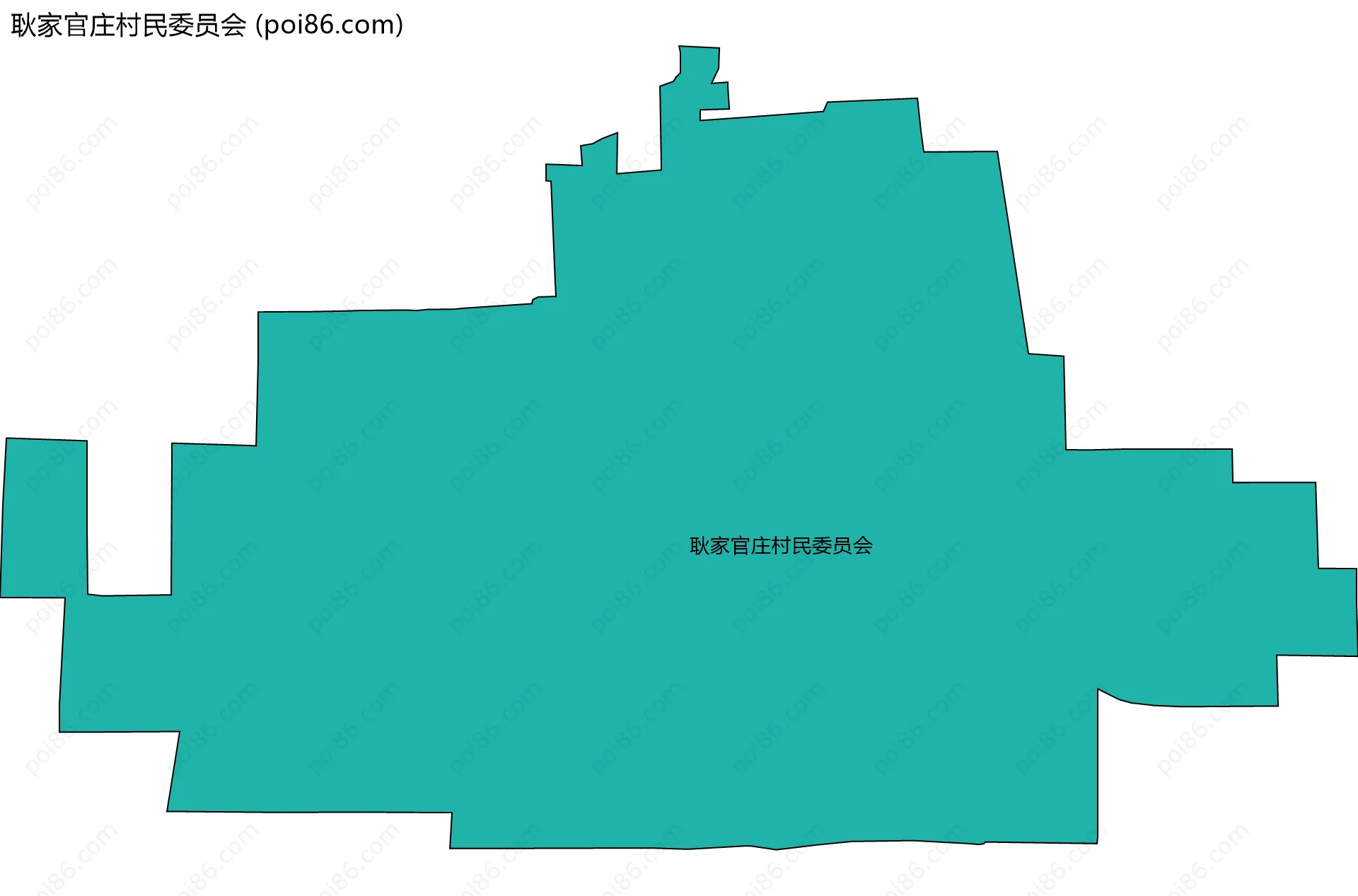 耿家官庄村民委员会边界地图