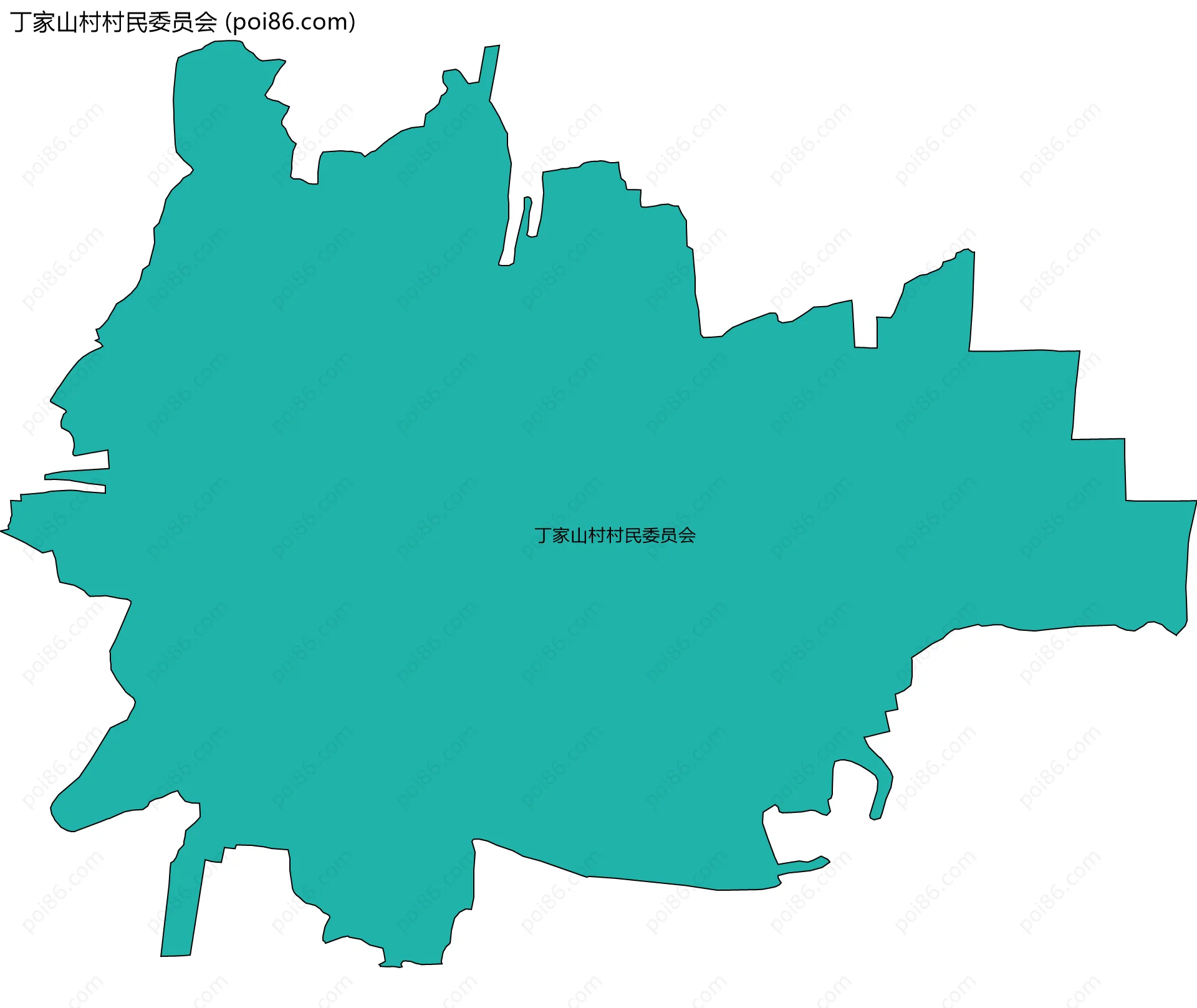 丁家山村村民委员会边界地图