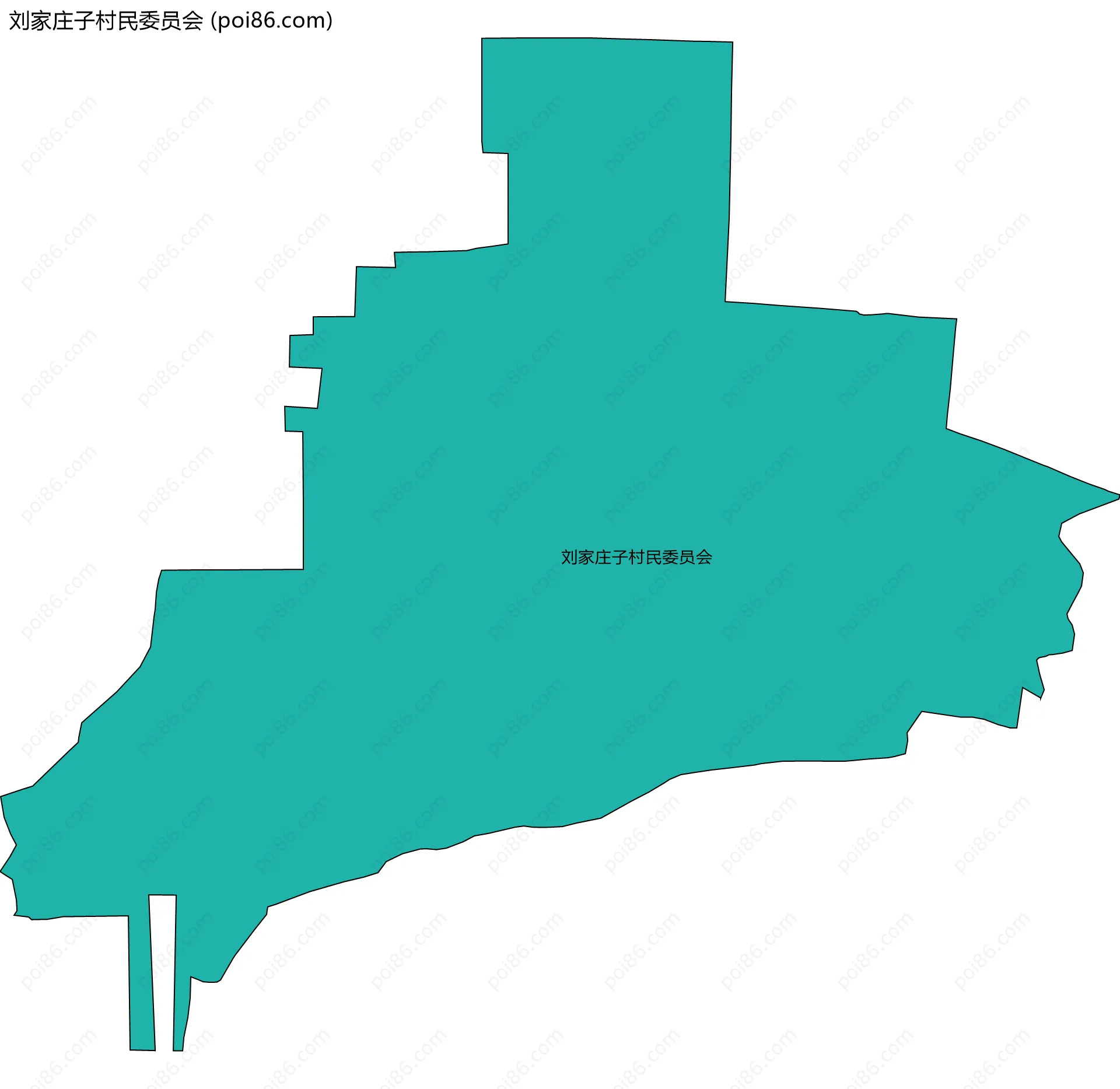 刘家庄子村民委员会边界地图