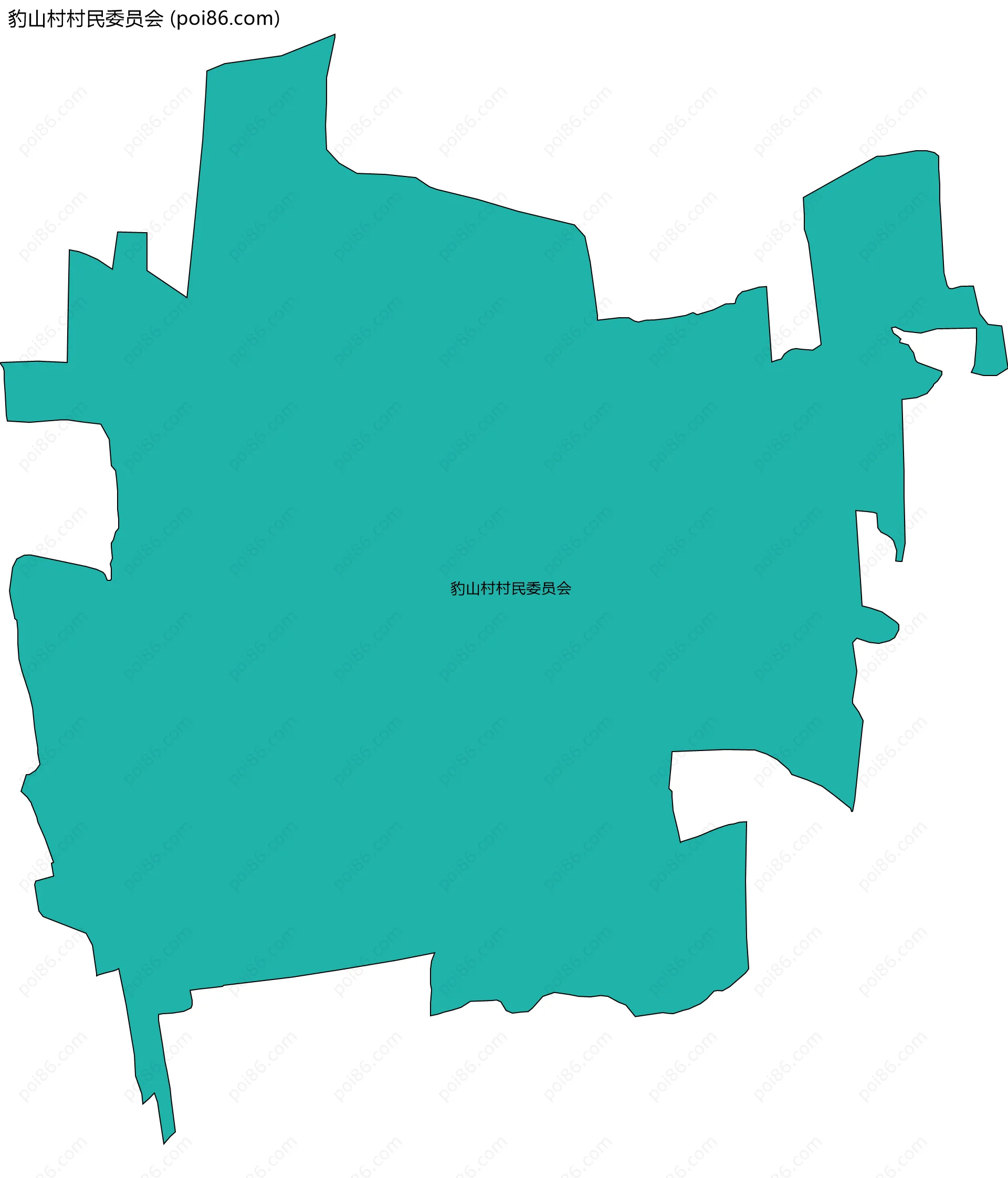 豹山村村民委员会边界地图