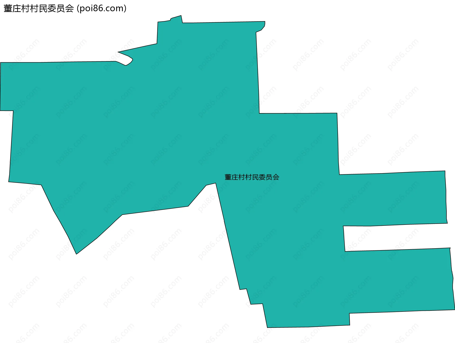董庄村村民委员会边界地图