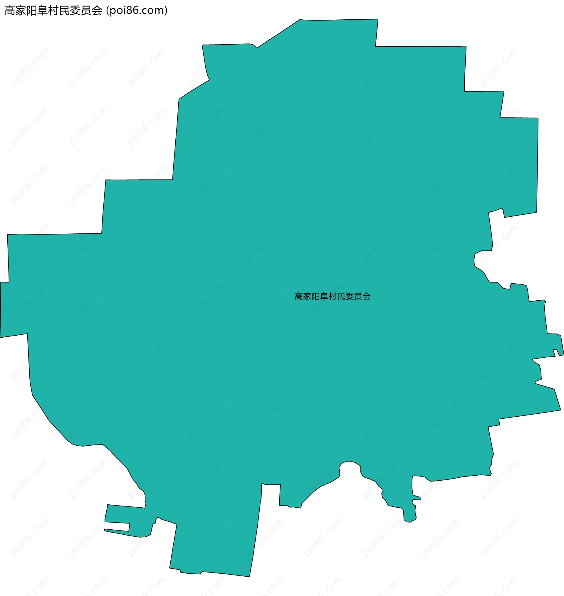 高家阳阜村民委员会边界地图