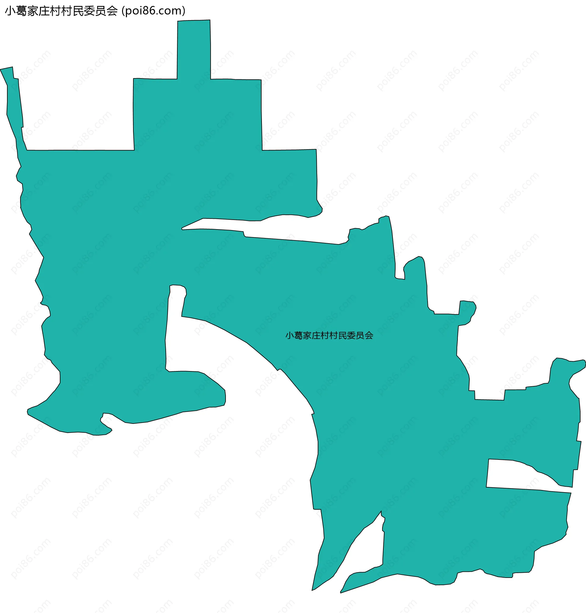 小葛家庄村村民委员会边界地图