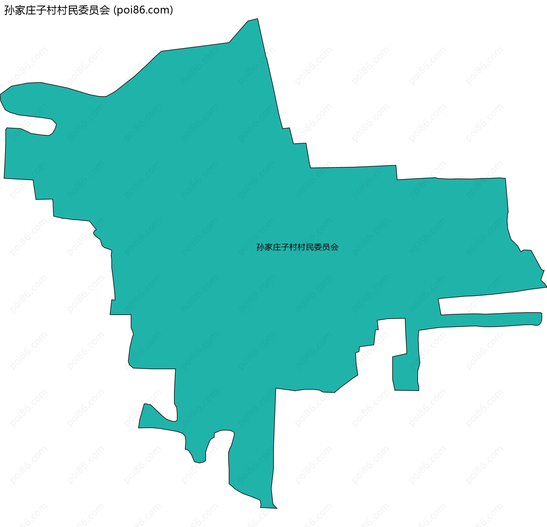 孙家庄子村村民委员会边界地图