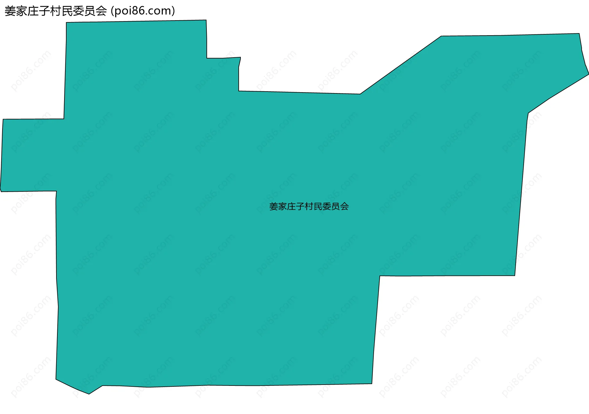 姜家庄子村民委员会边界地图
