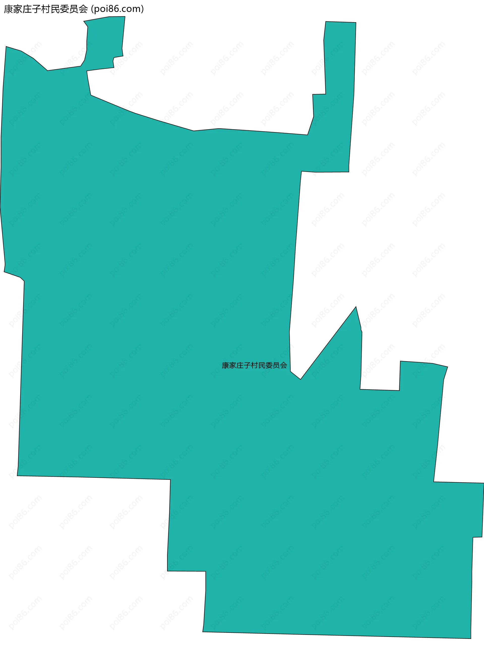 康家庄子村民委员会边界地图