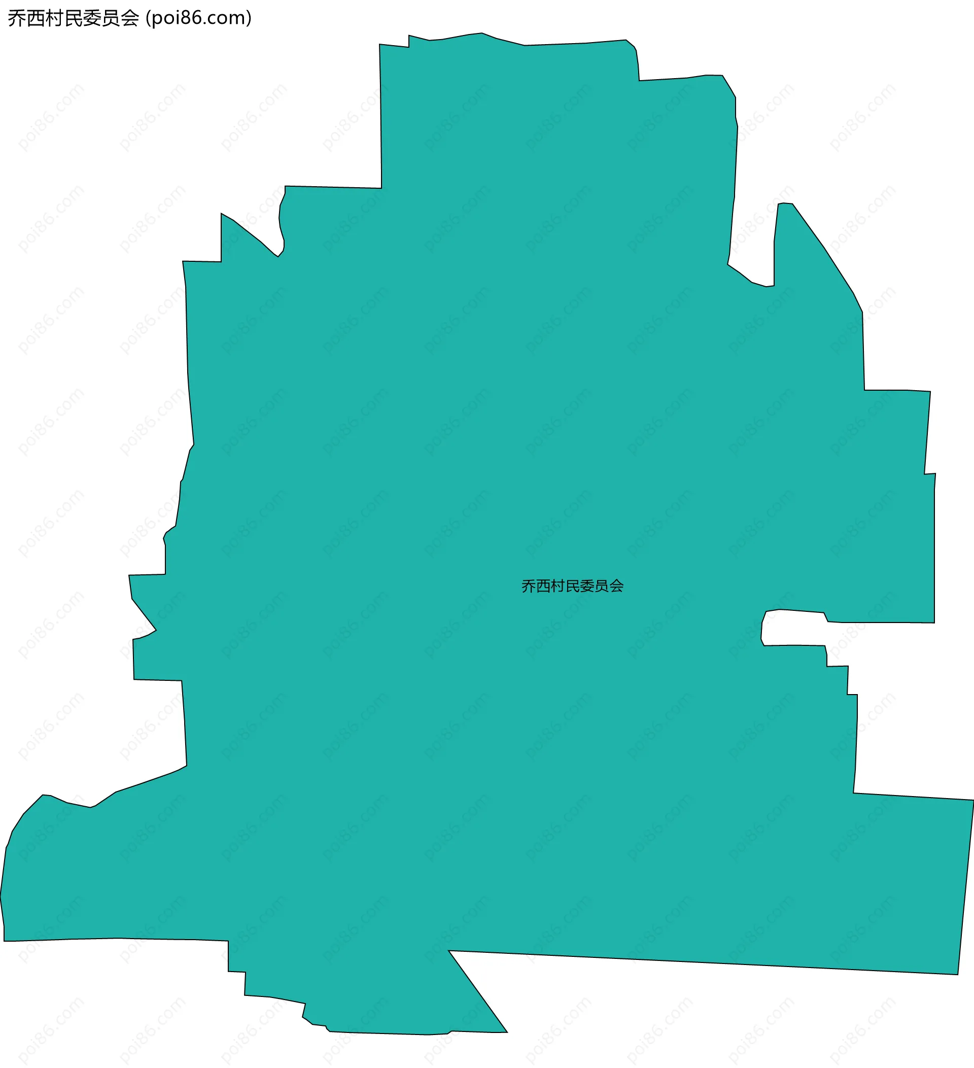 乔西村民委员会边界地图