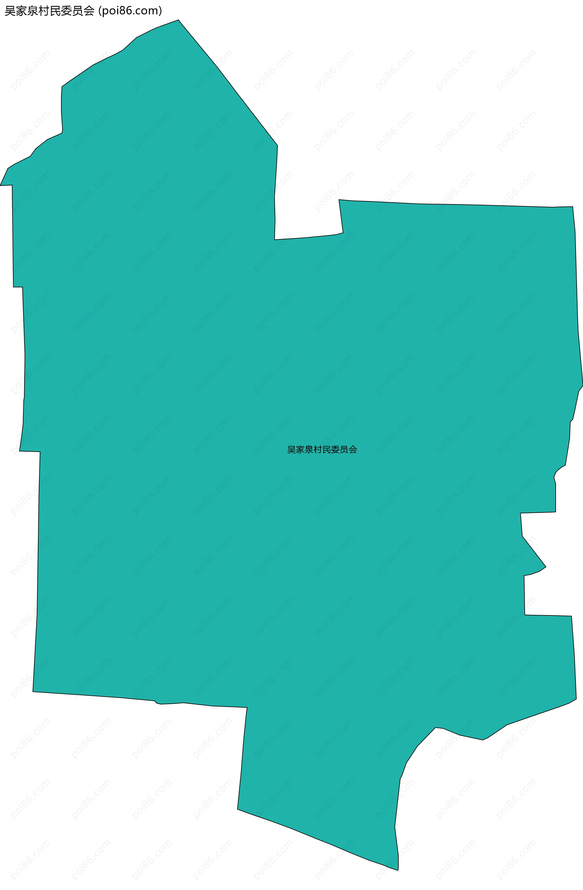 吴家泉村民委员会边界地图