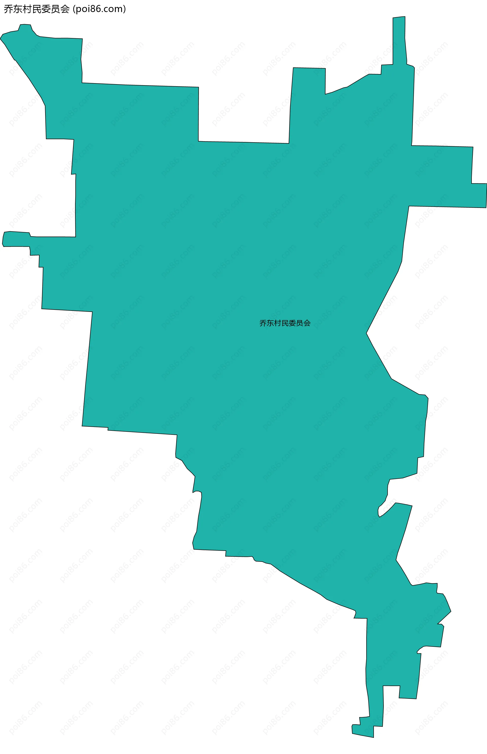 乔东村民委员会边界地图